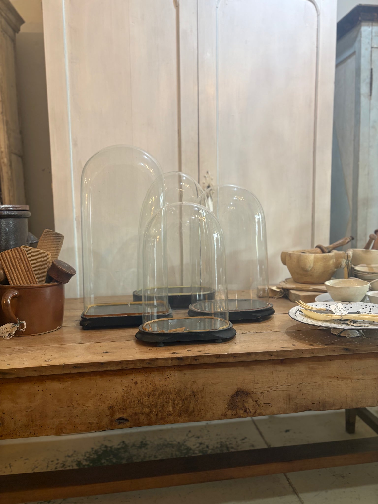 Antique glass dome