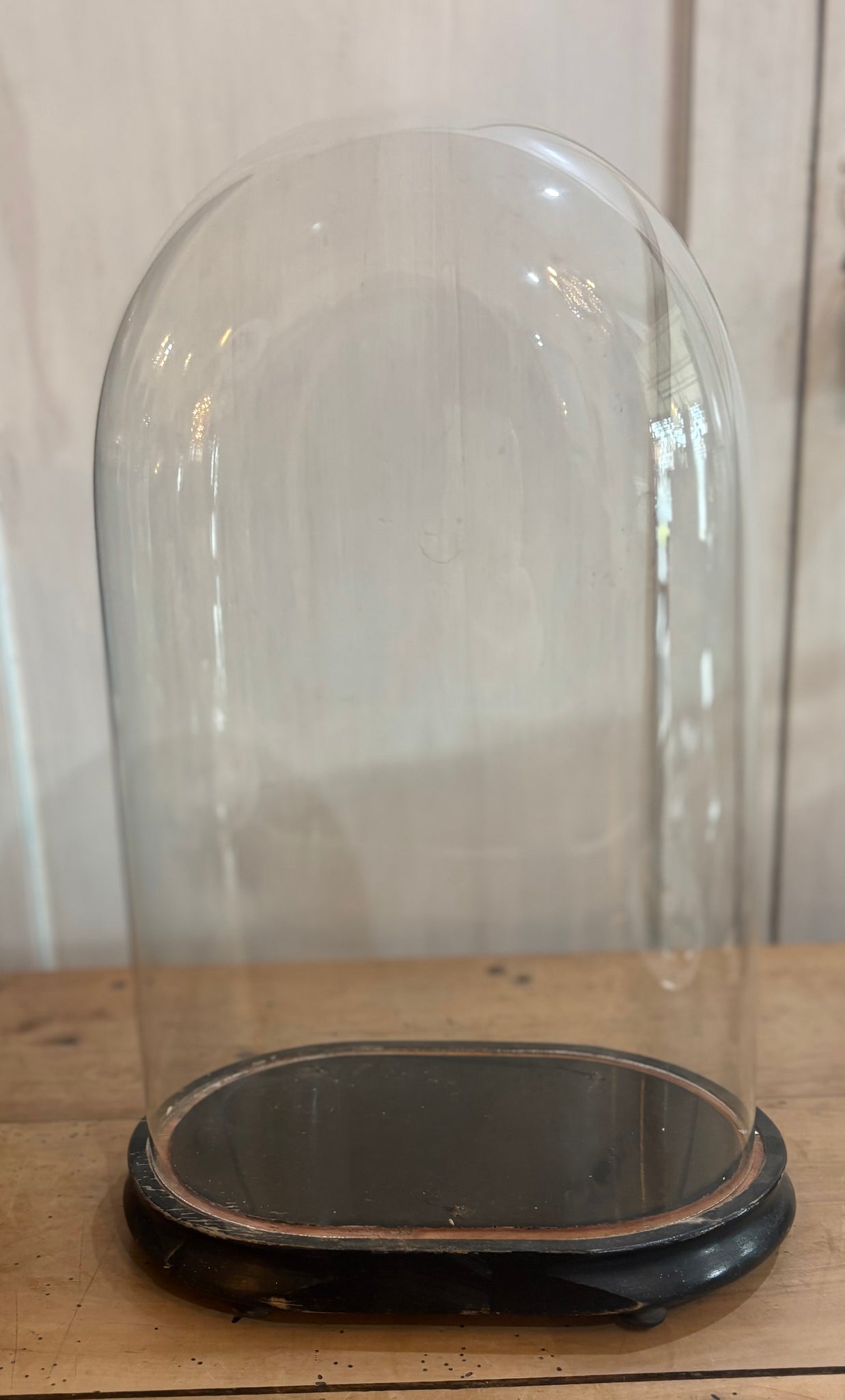 Antique glass dome