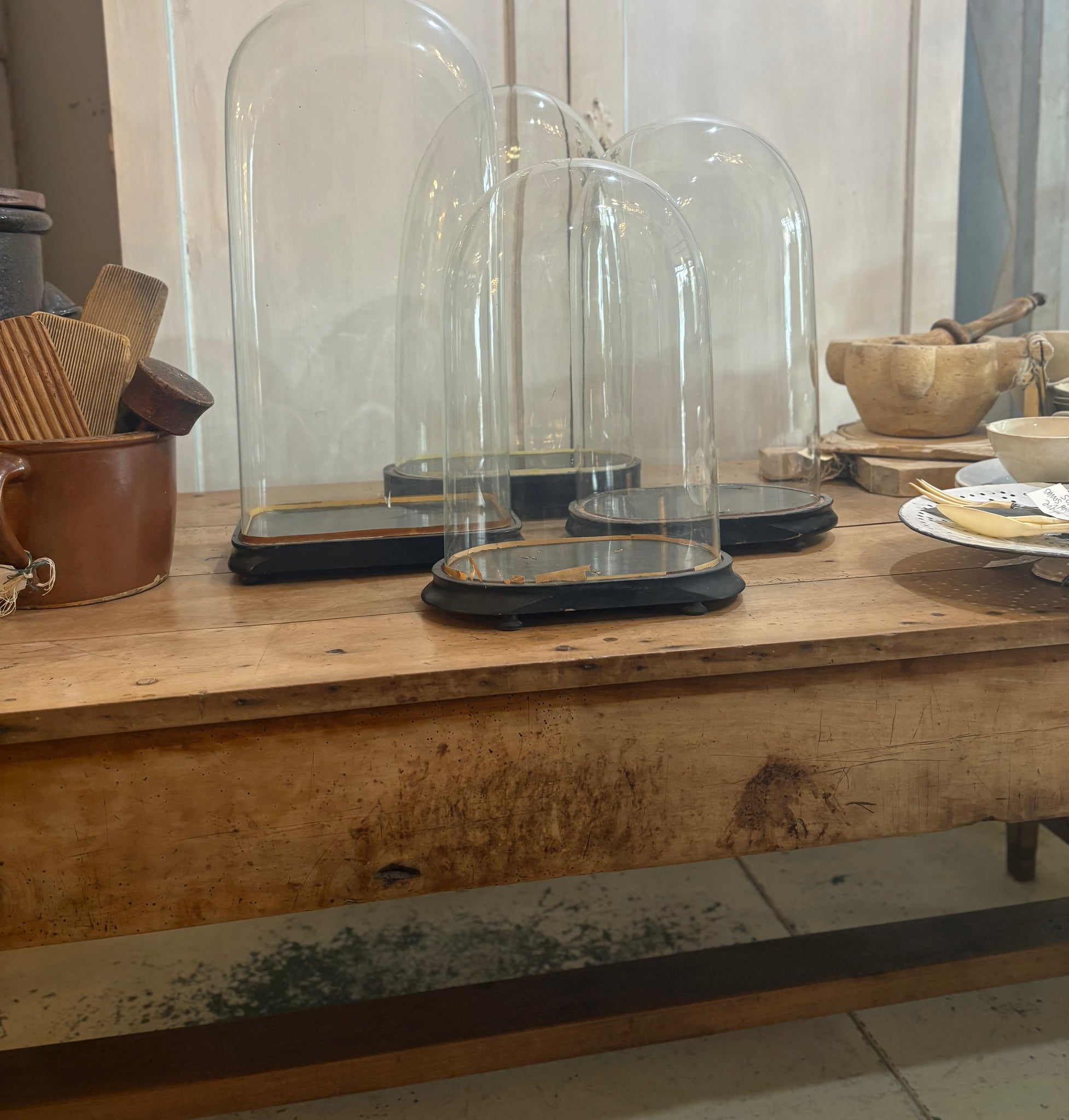 Antique glass dome