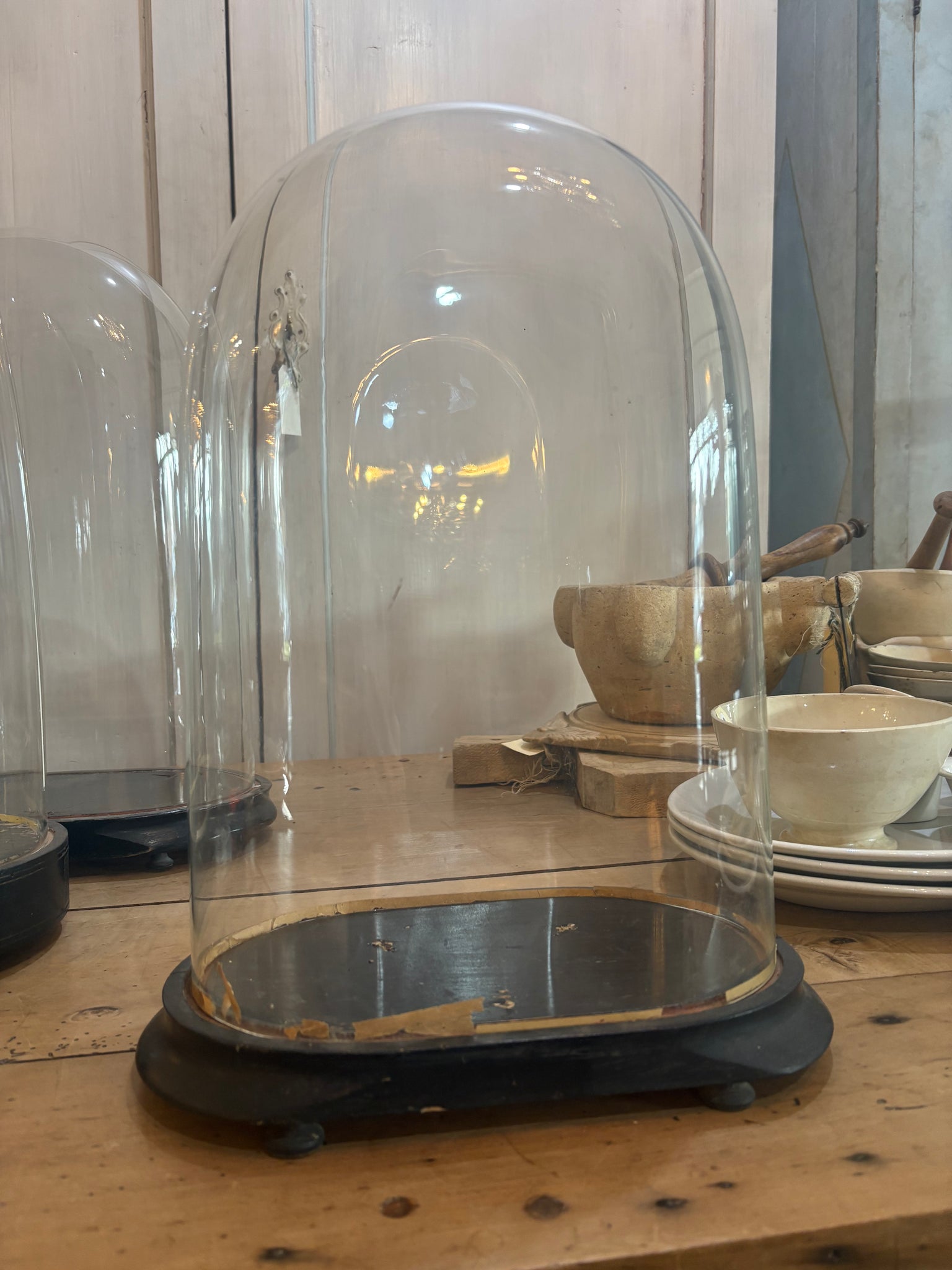 Antique glass dome