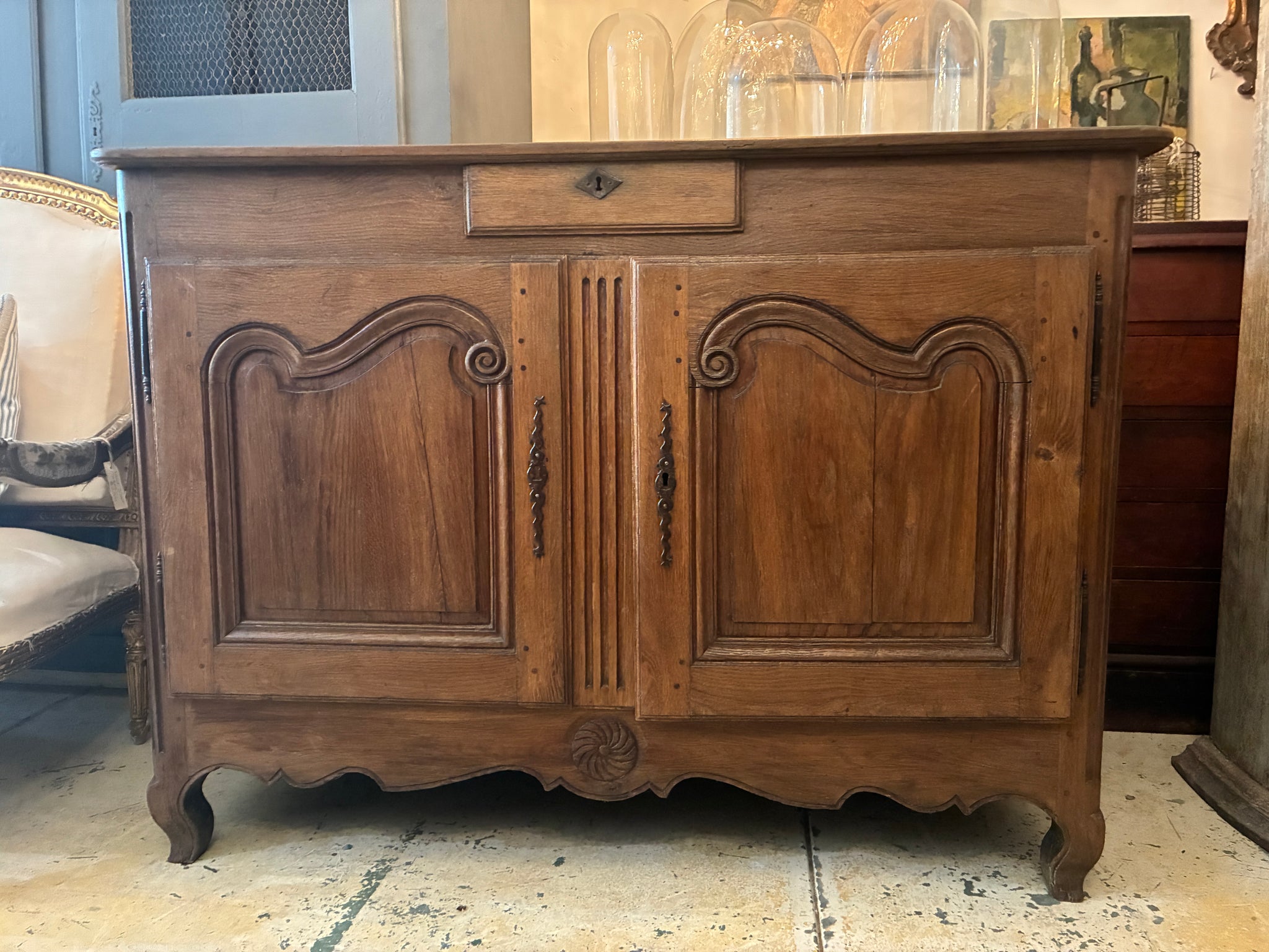 Antique French oak buffet