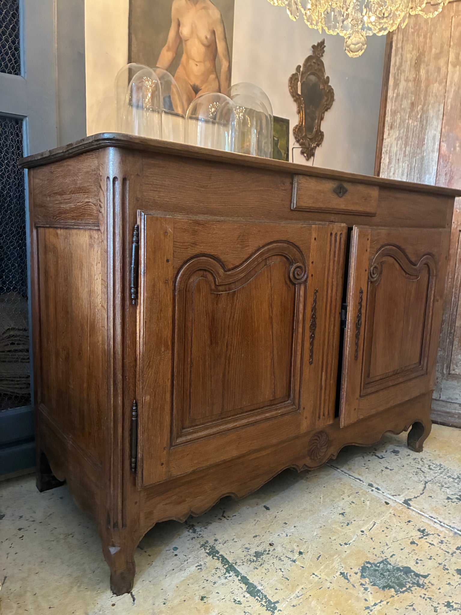 Antique French oak buffet