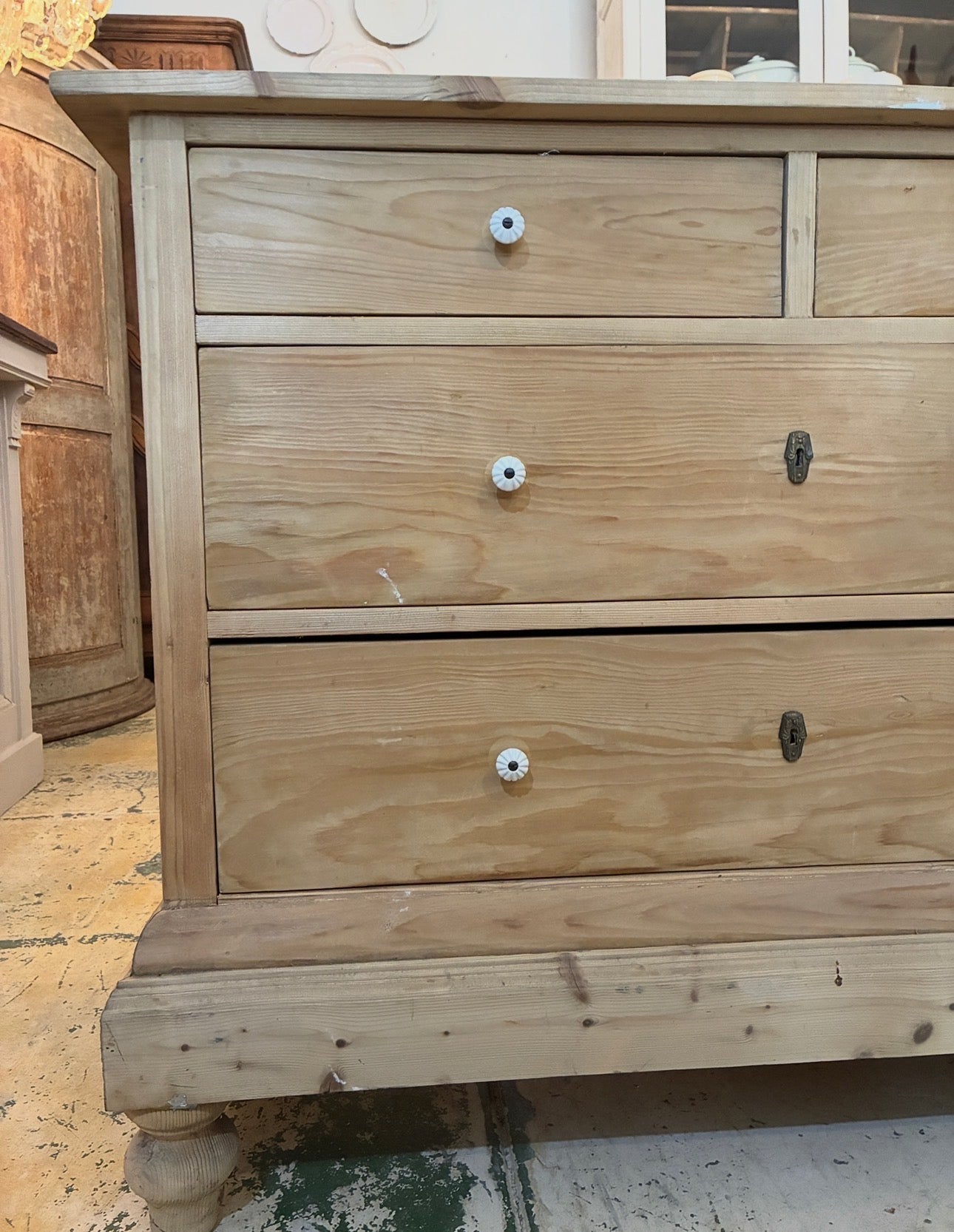 European pine drawers