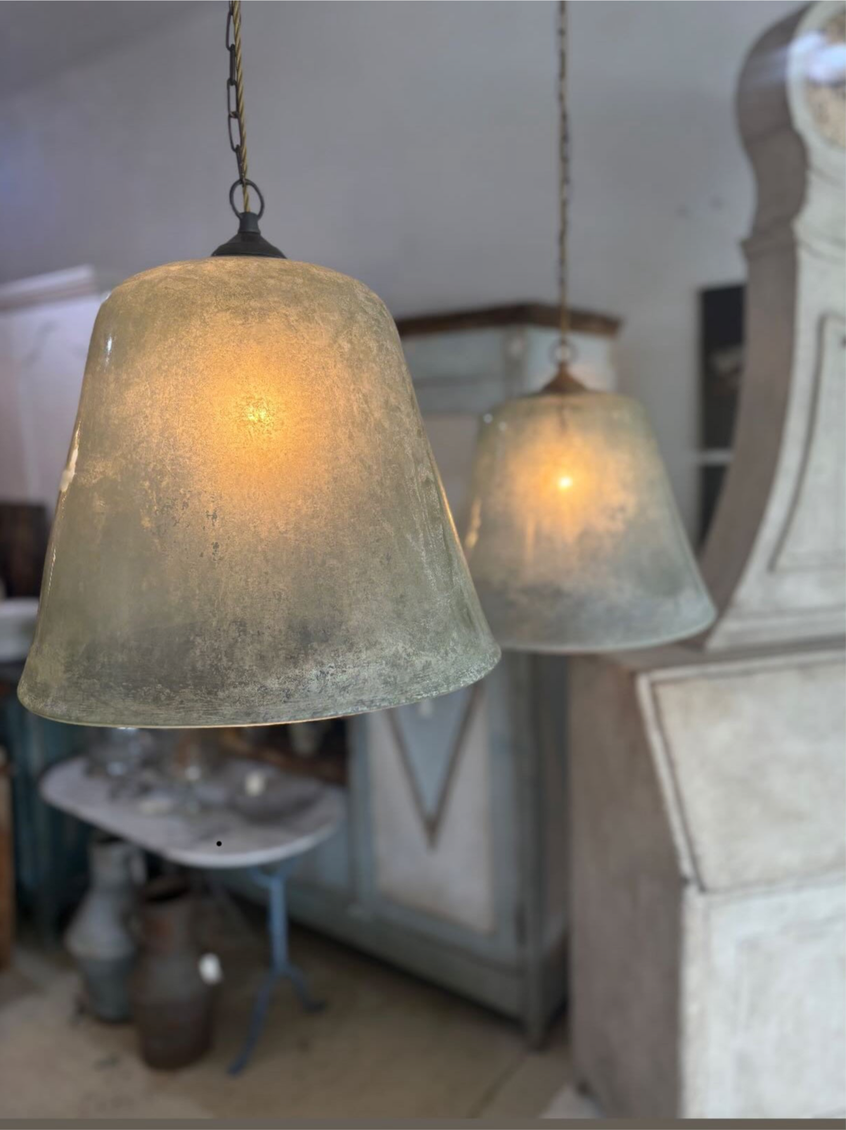 Antique French cloche Lights