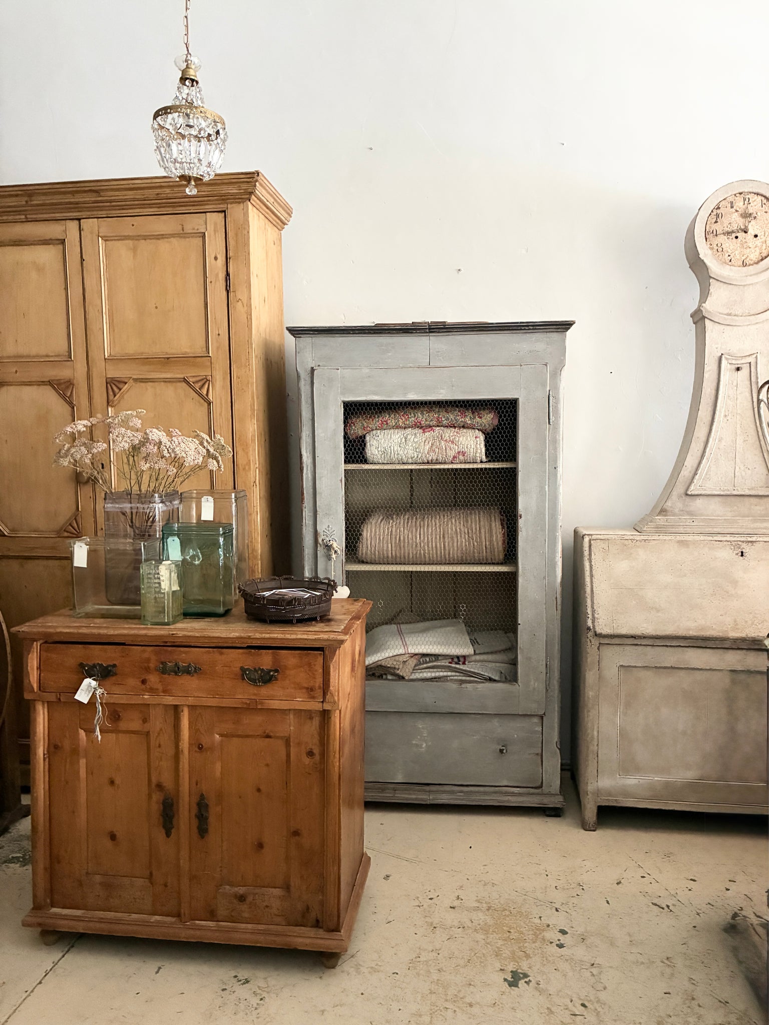 Large pine storage cupboard