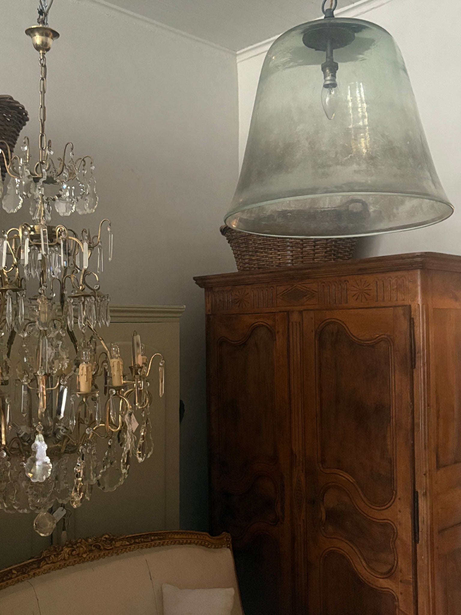 Antique French cloche Lights