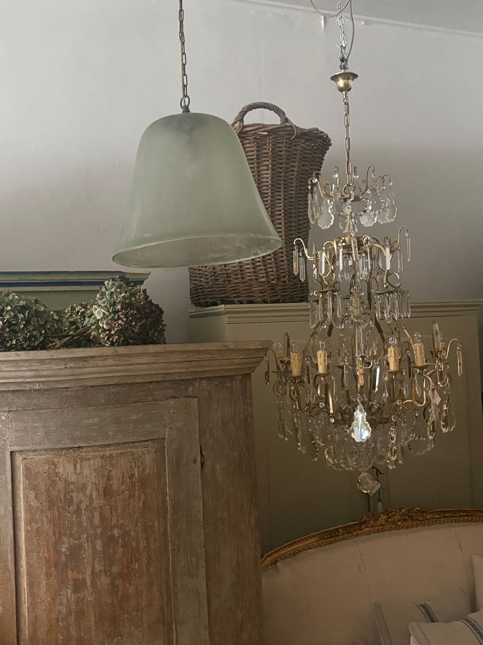 Antique French cloche Lights