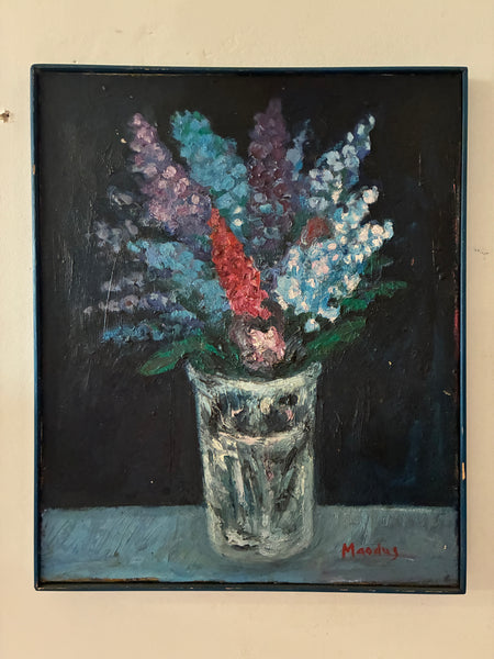 Abstract floral painting