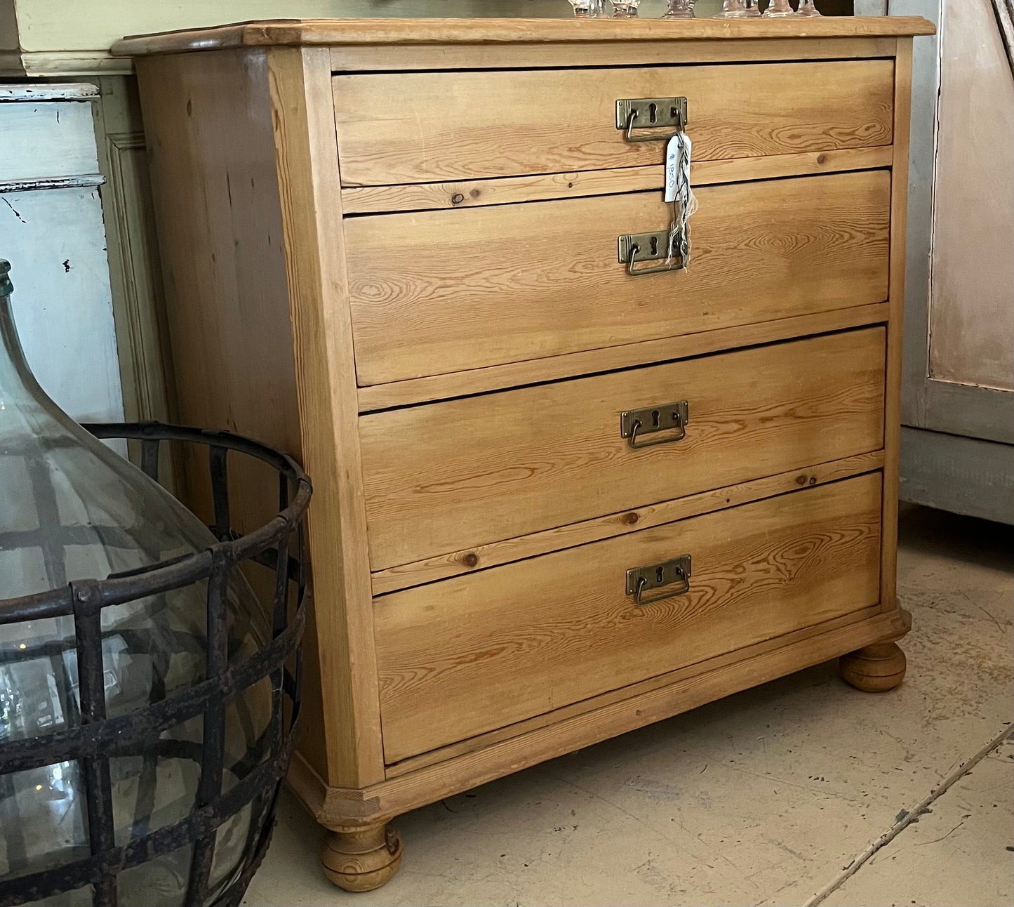 European pine chest drawers