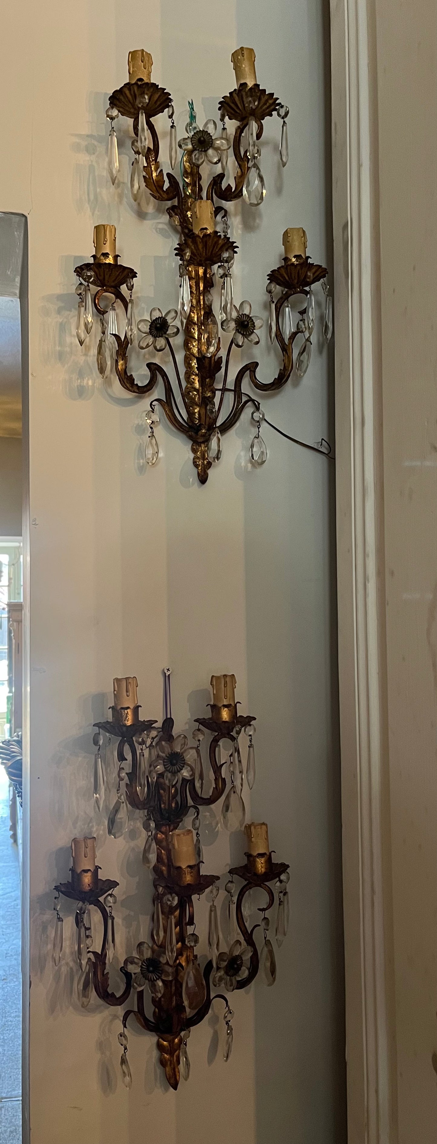 Antique pair of sconce