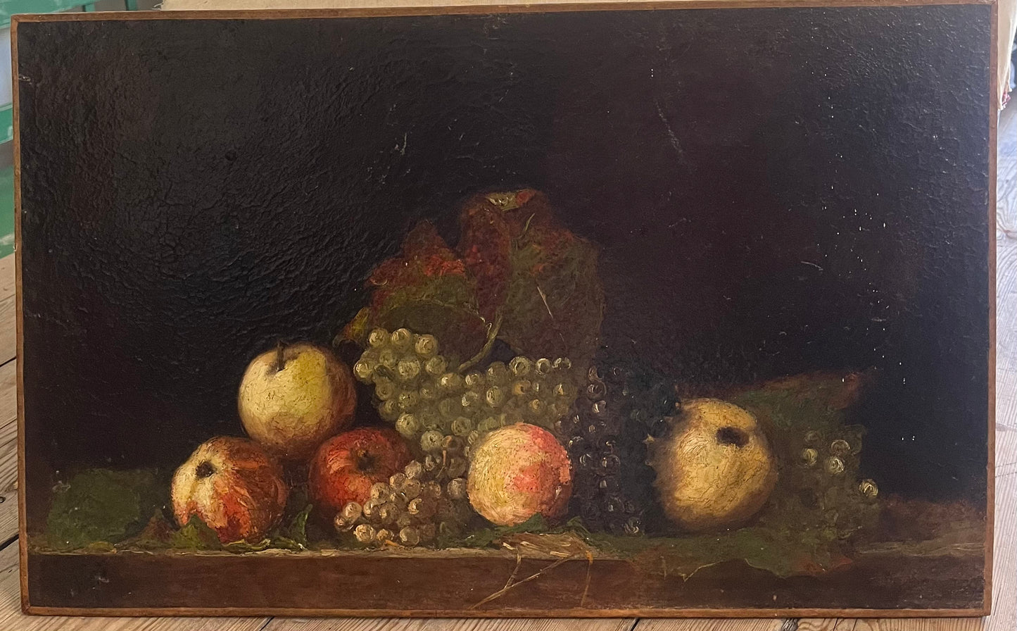 Antique fruit still life painting