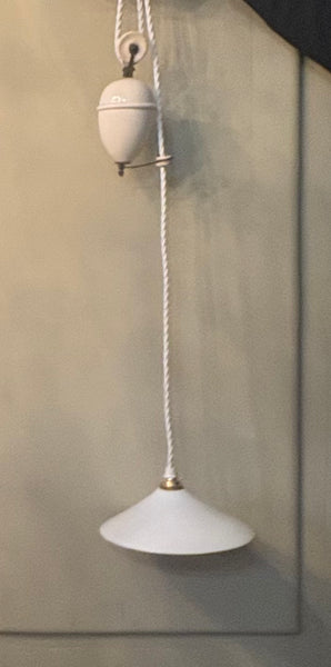 Antique rise and fall light fitting