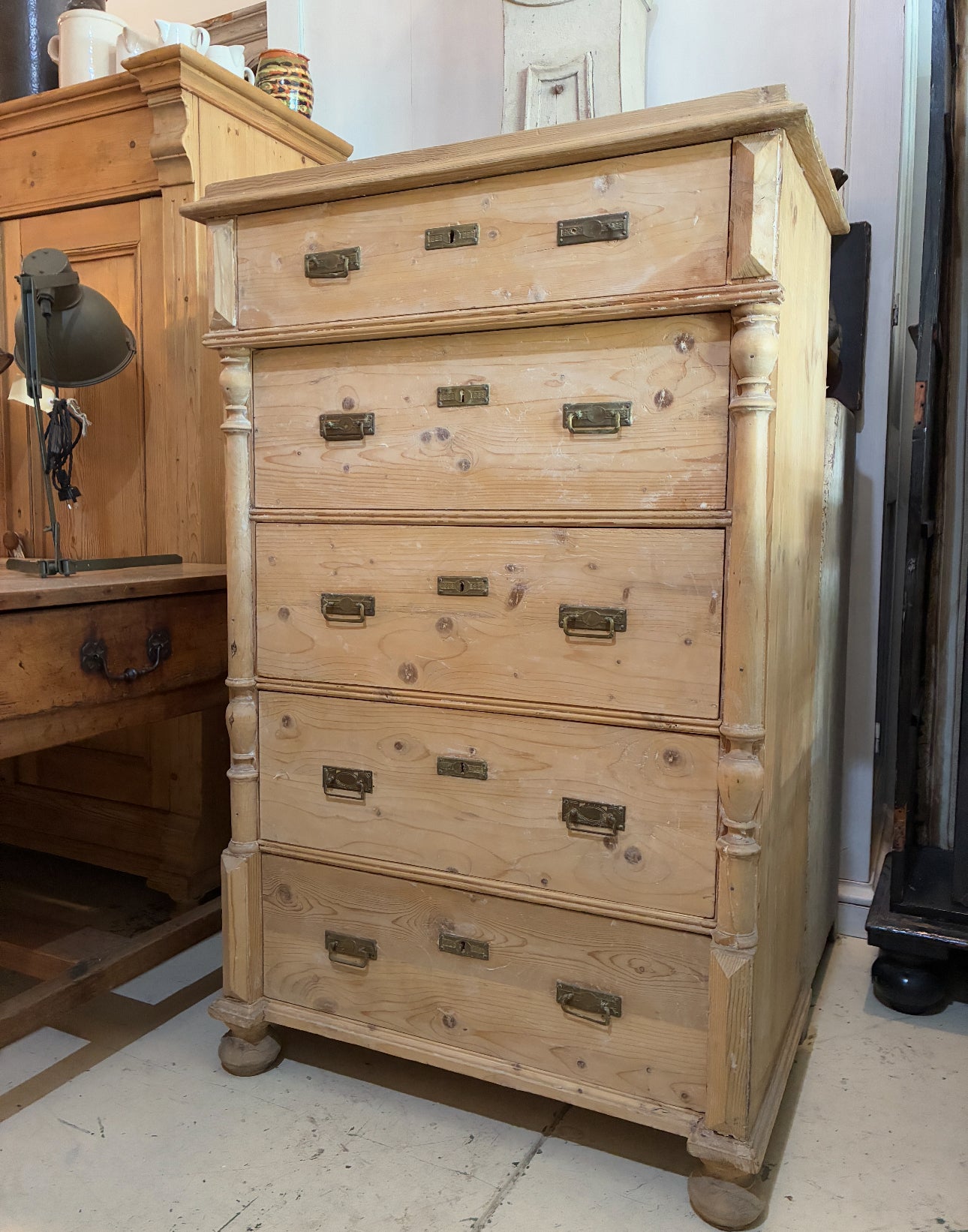 European pine tall-boy