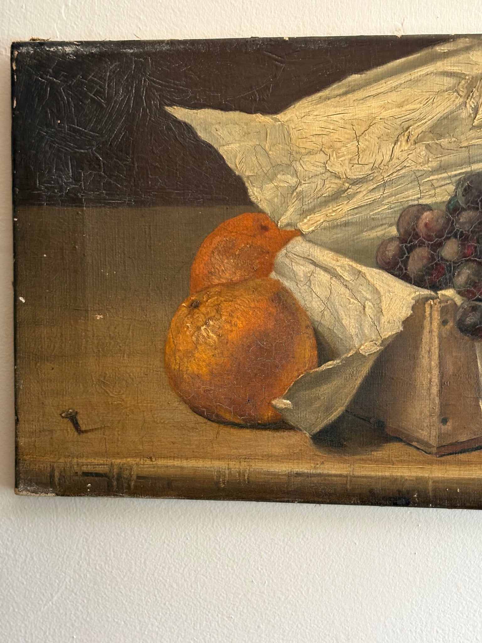 Antique still life oil painting