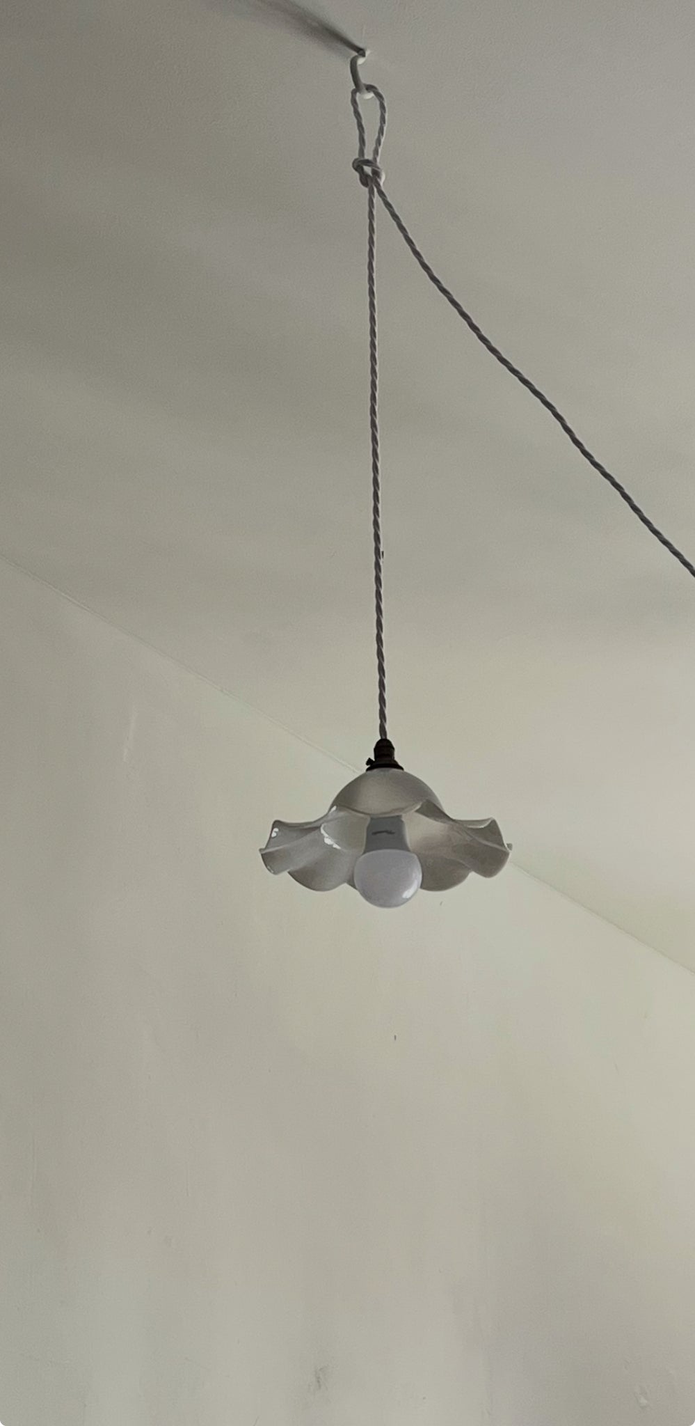 Antique milk glass lights