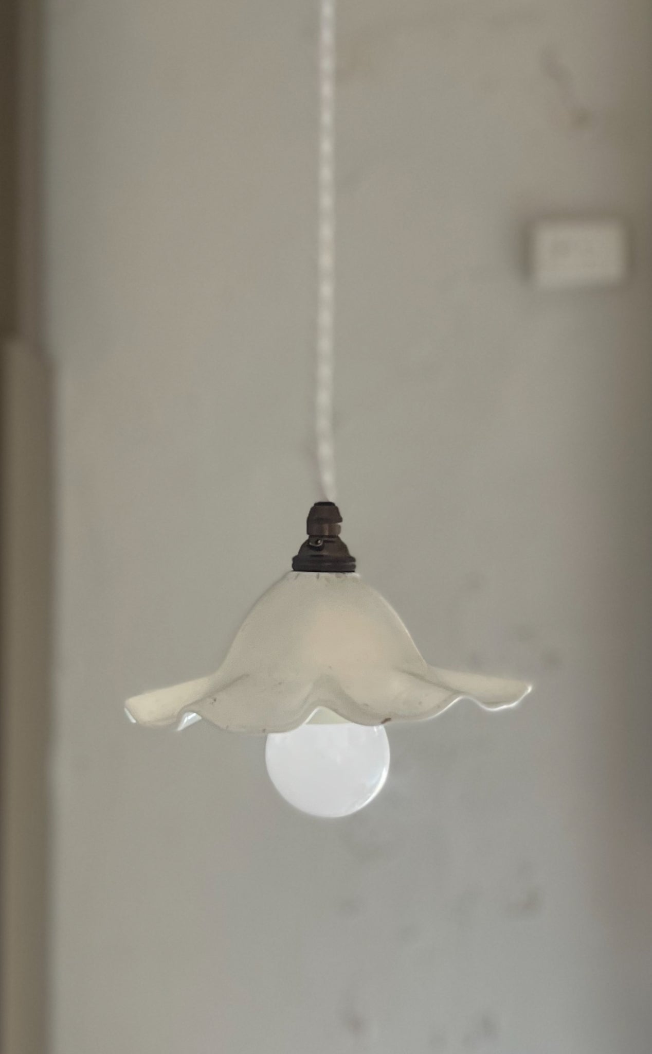 Antique milk glass lights