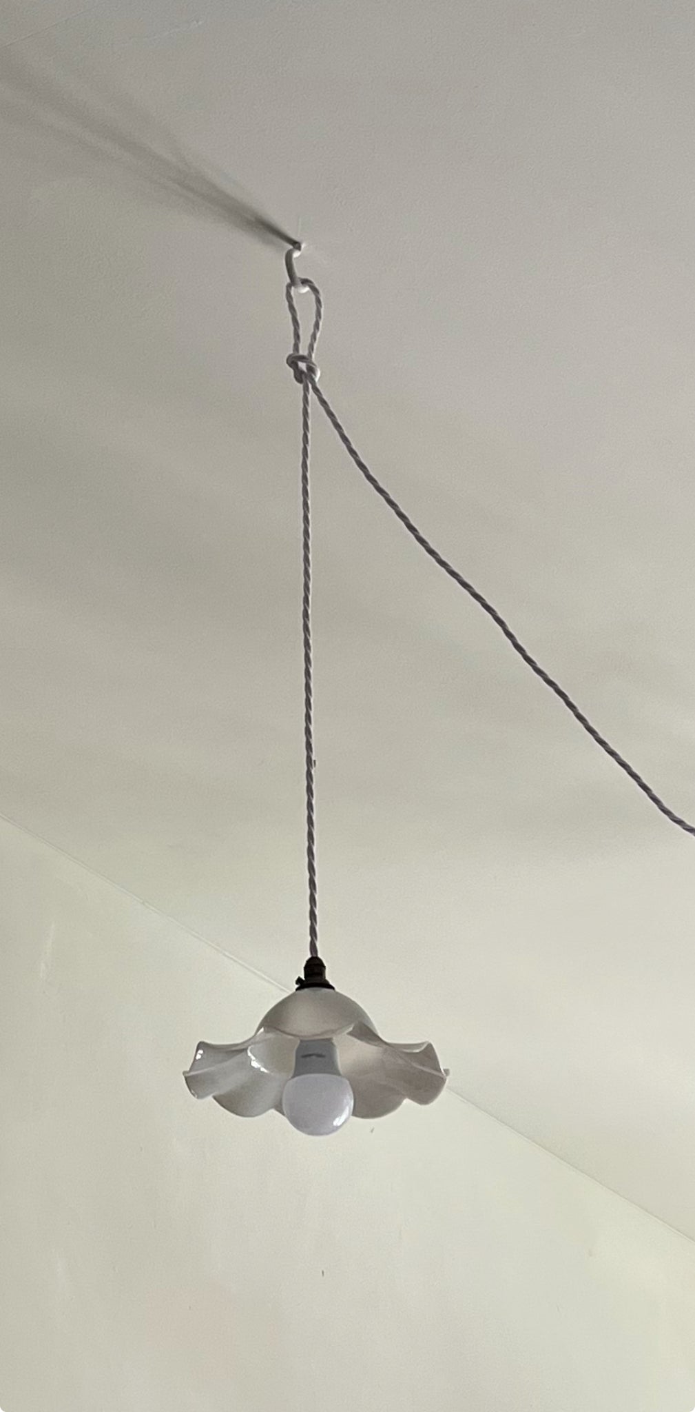 Antique milk glass lights