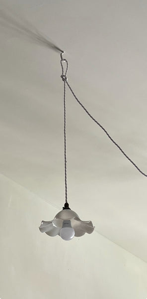 Antique milk glass lights