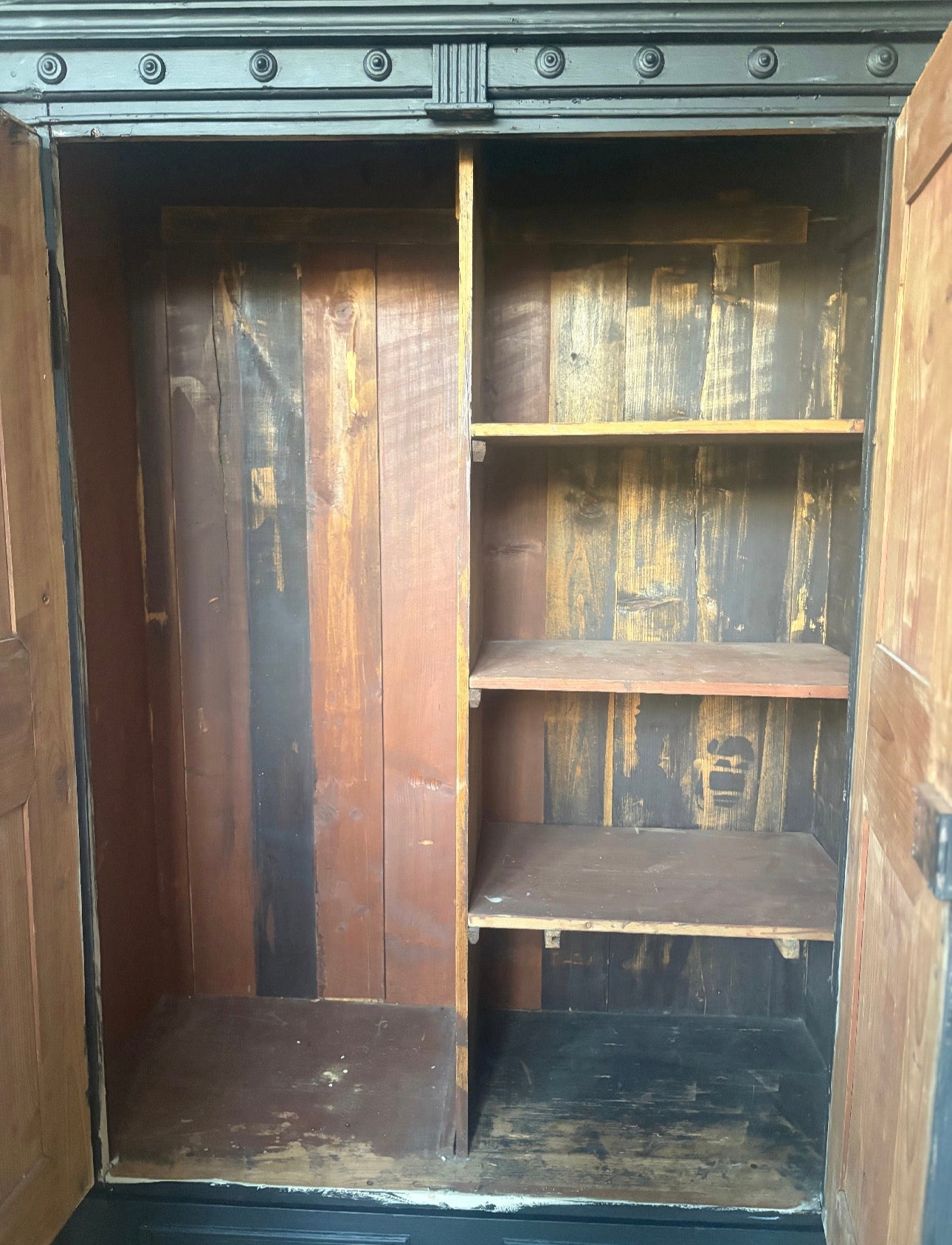 Black antique European armoire