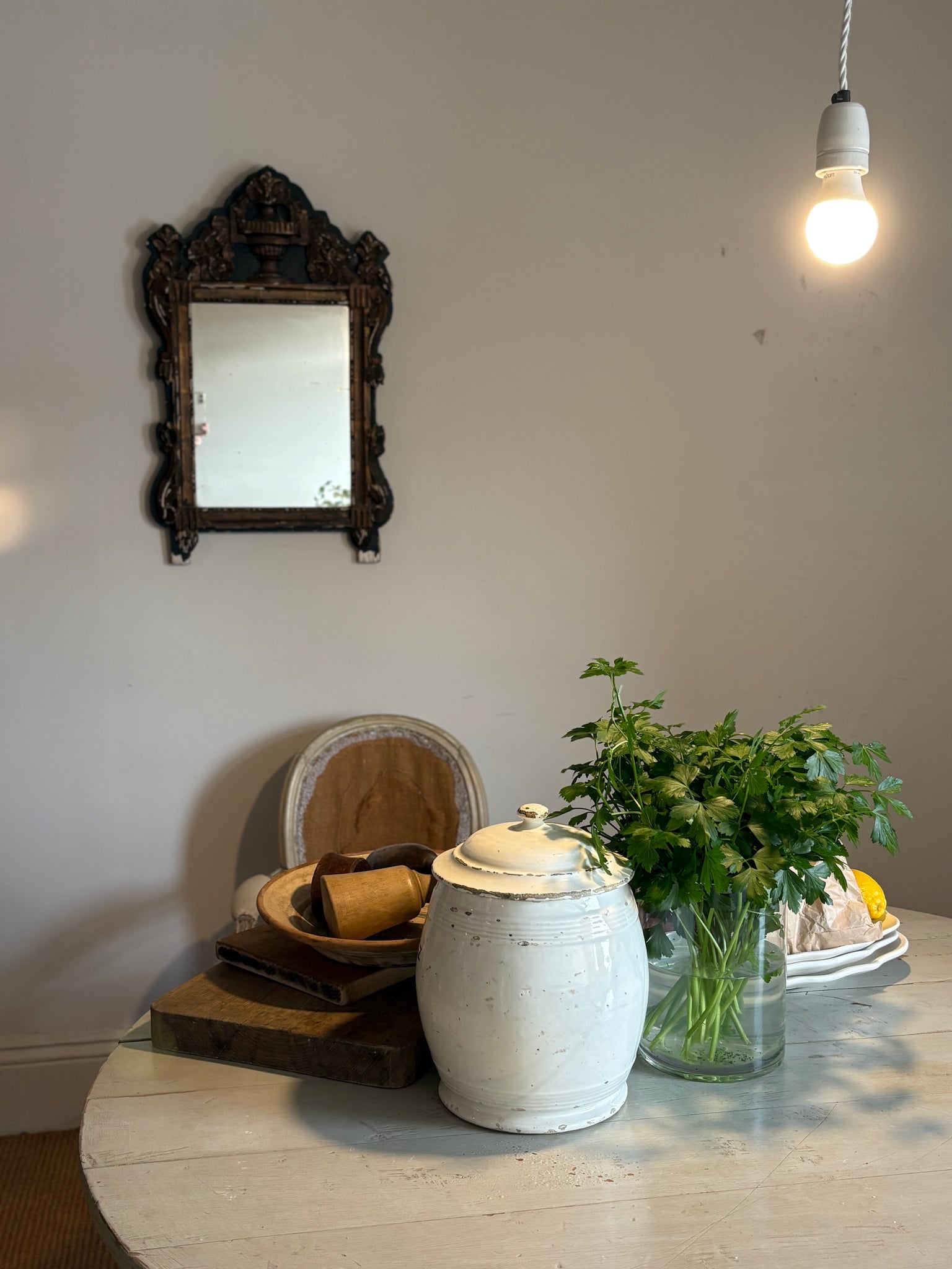 Antique French wedding mirror