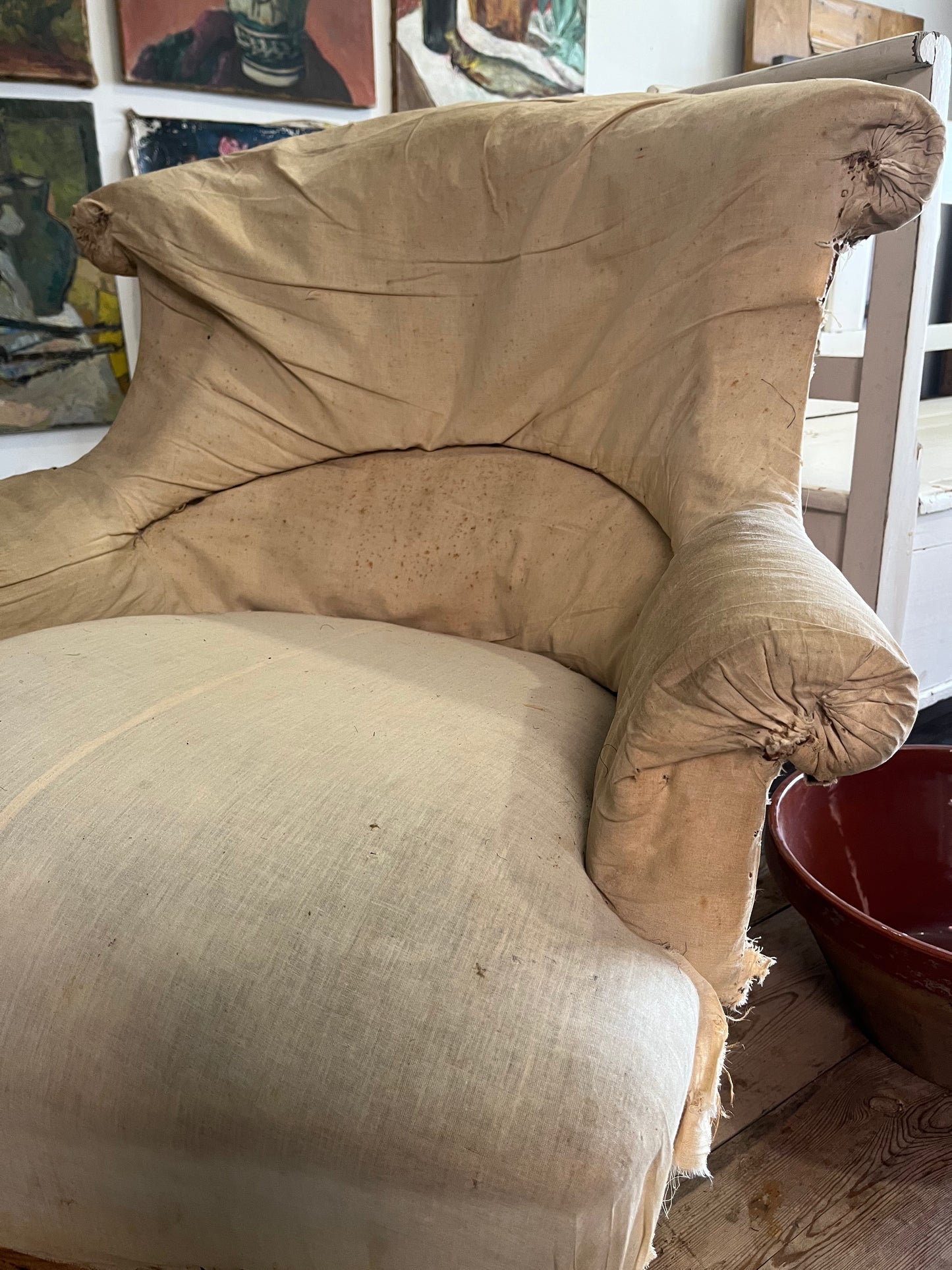 Antique French deconstructed armchair