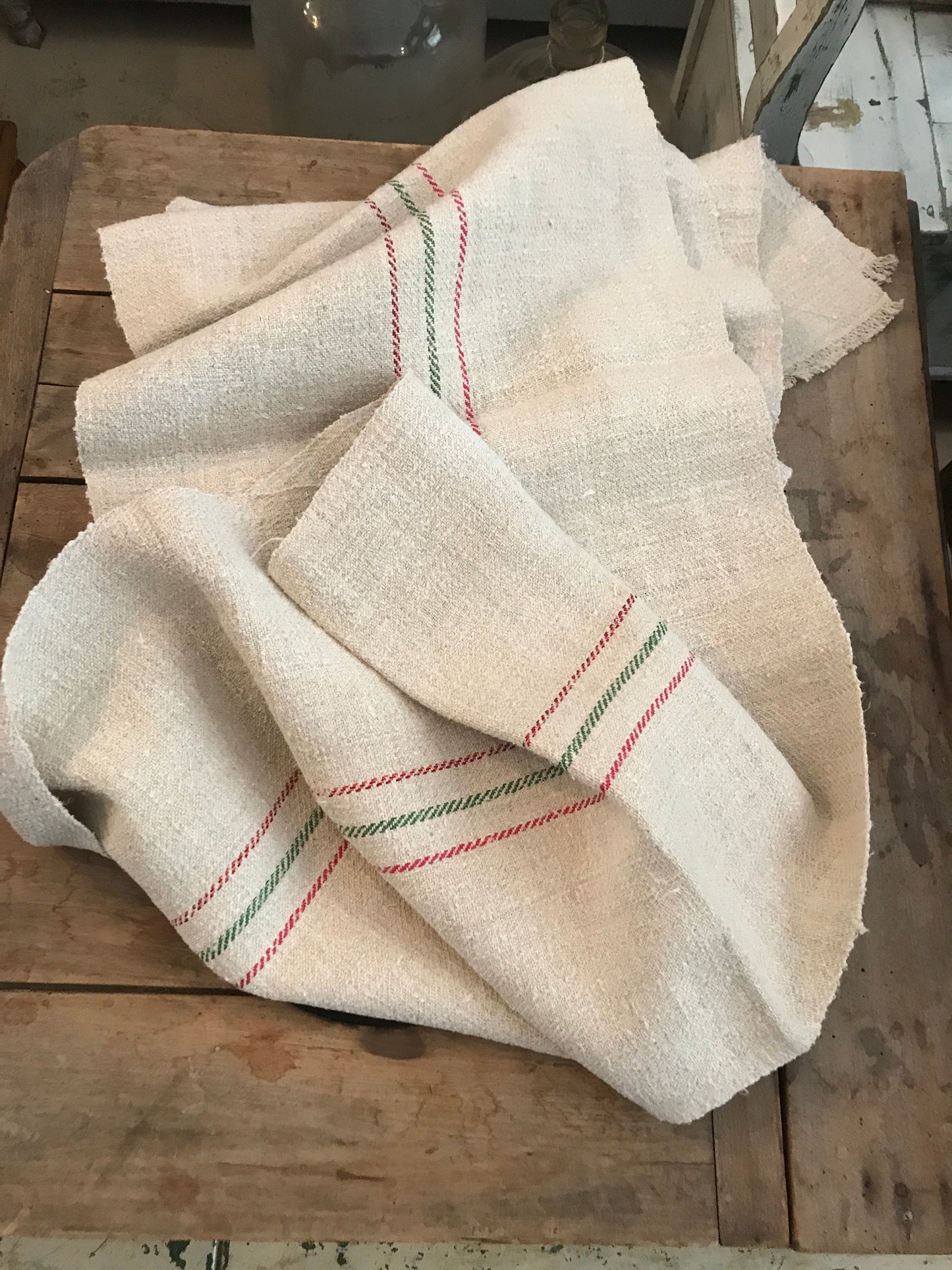 Antique linen table runner