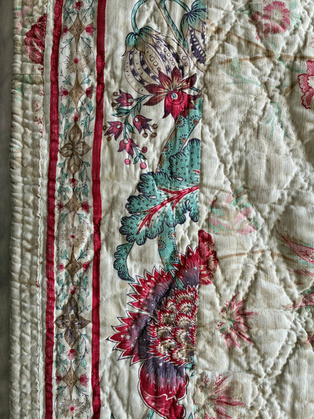 Antique French patchwork quilt