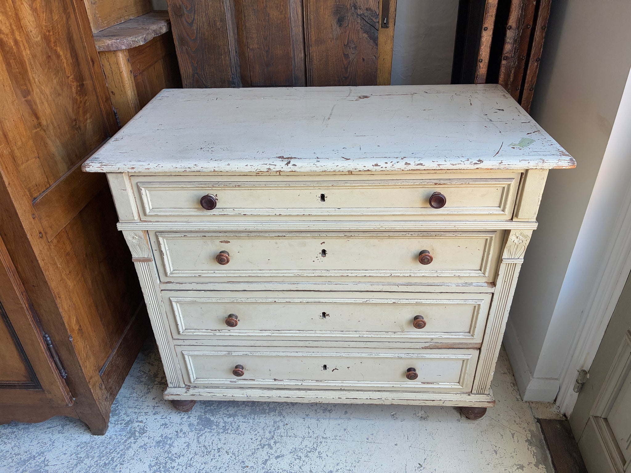 Painted chest drawers