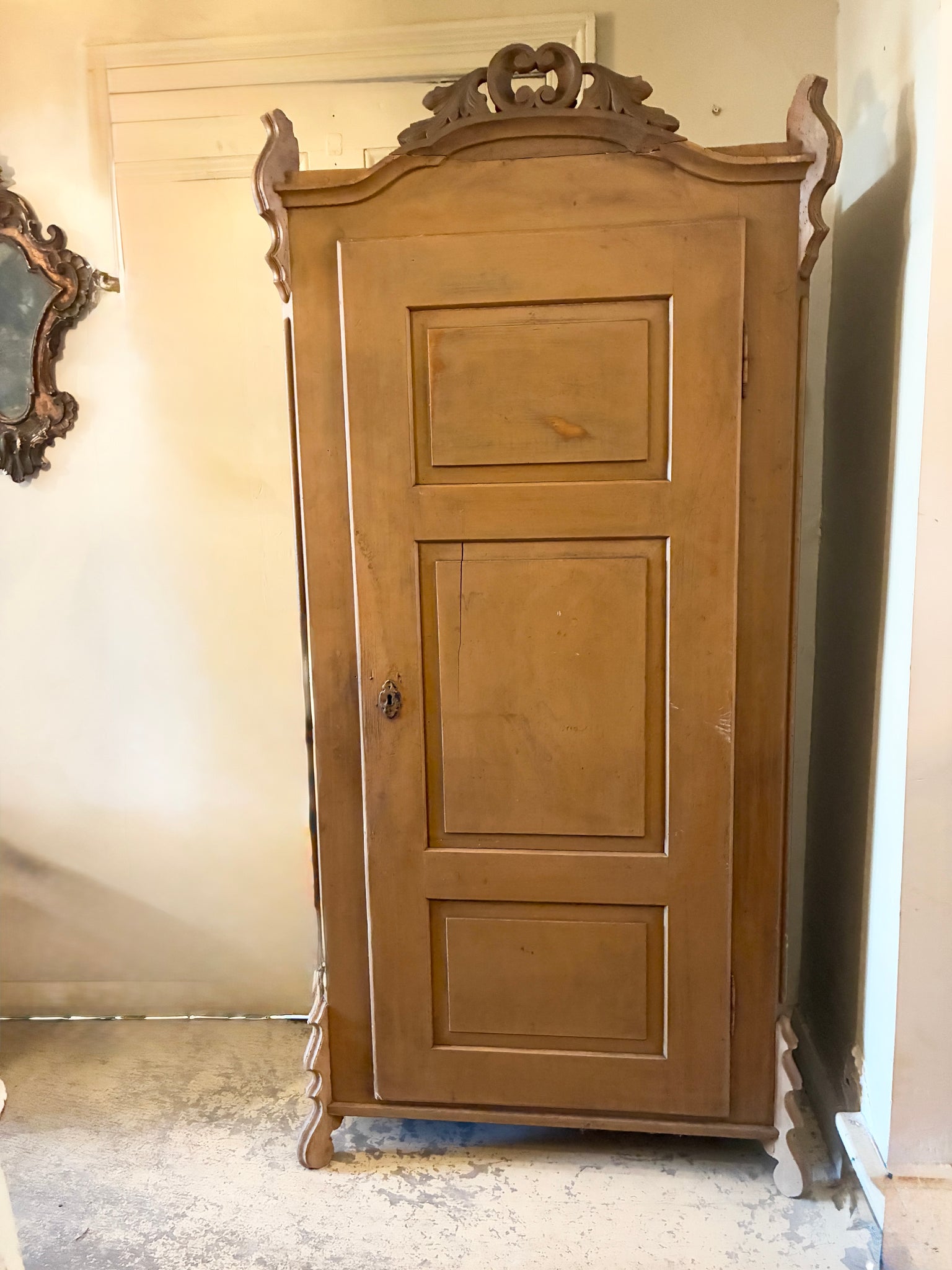 European painted armoire