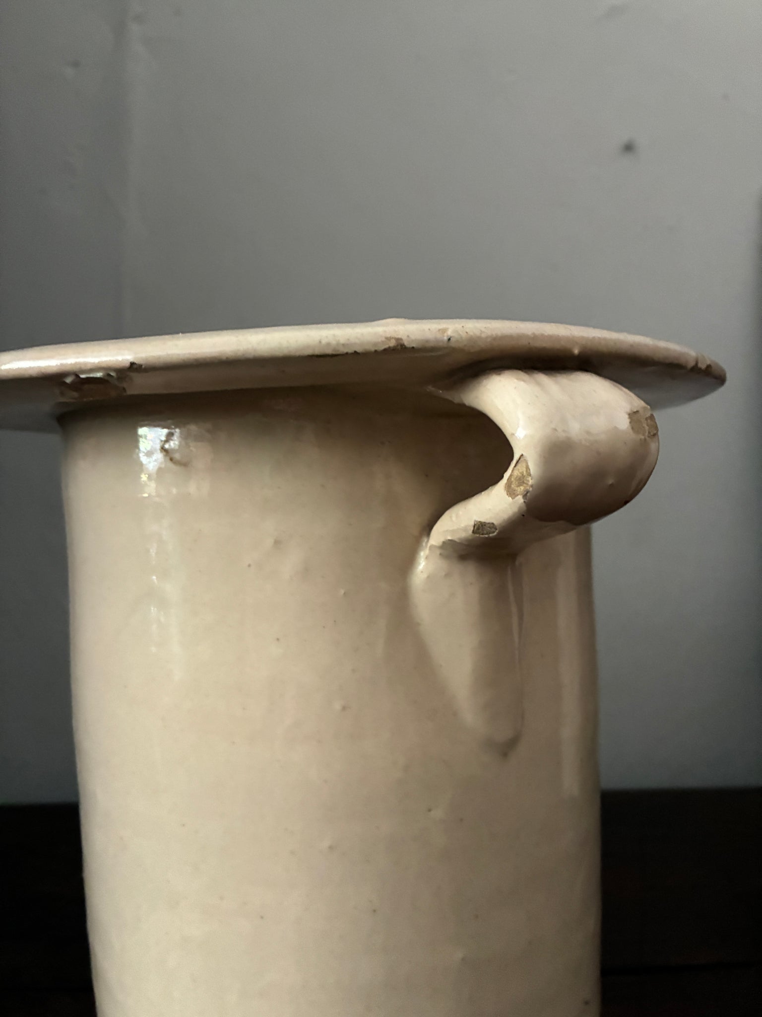 Large antique pottery vessel