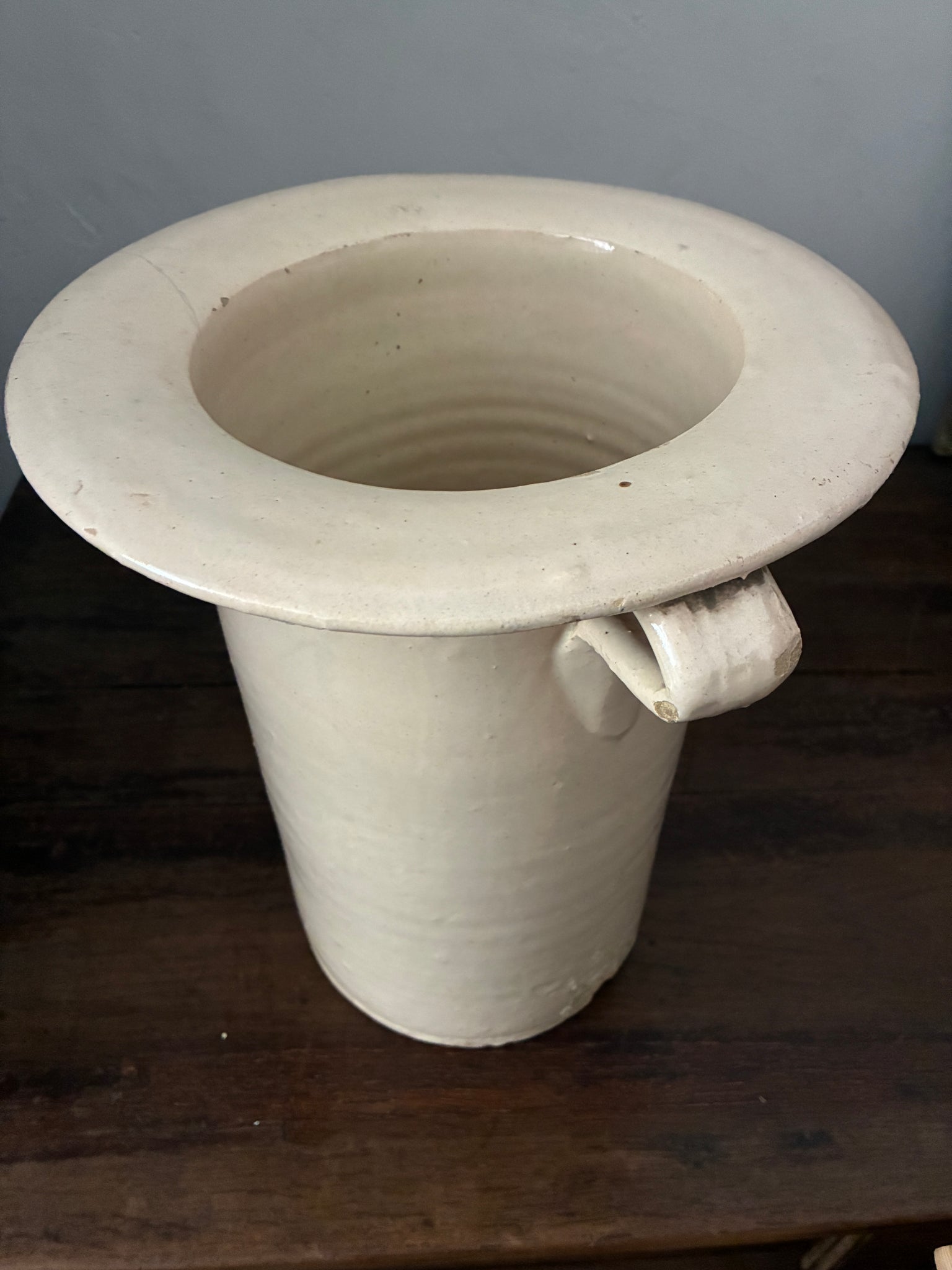 Large antique pottery vessel