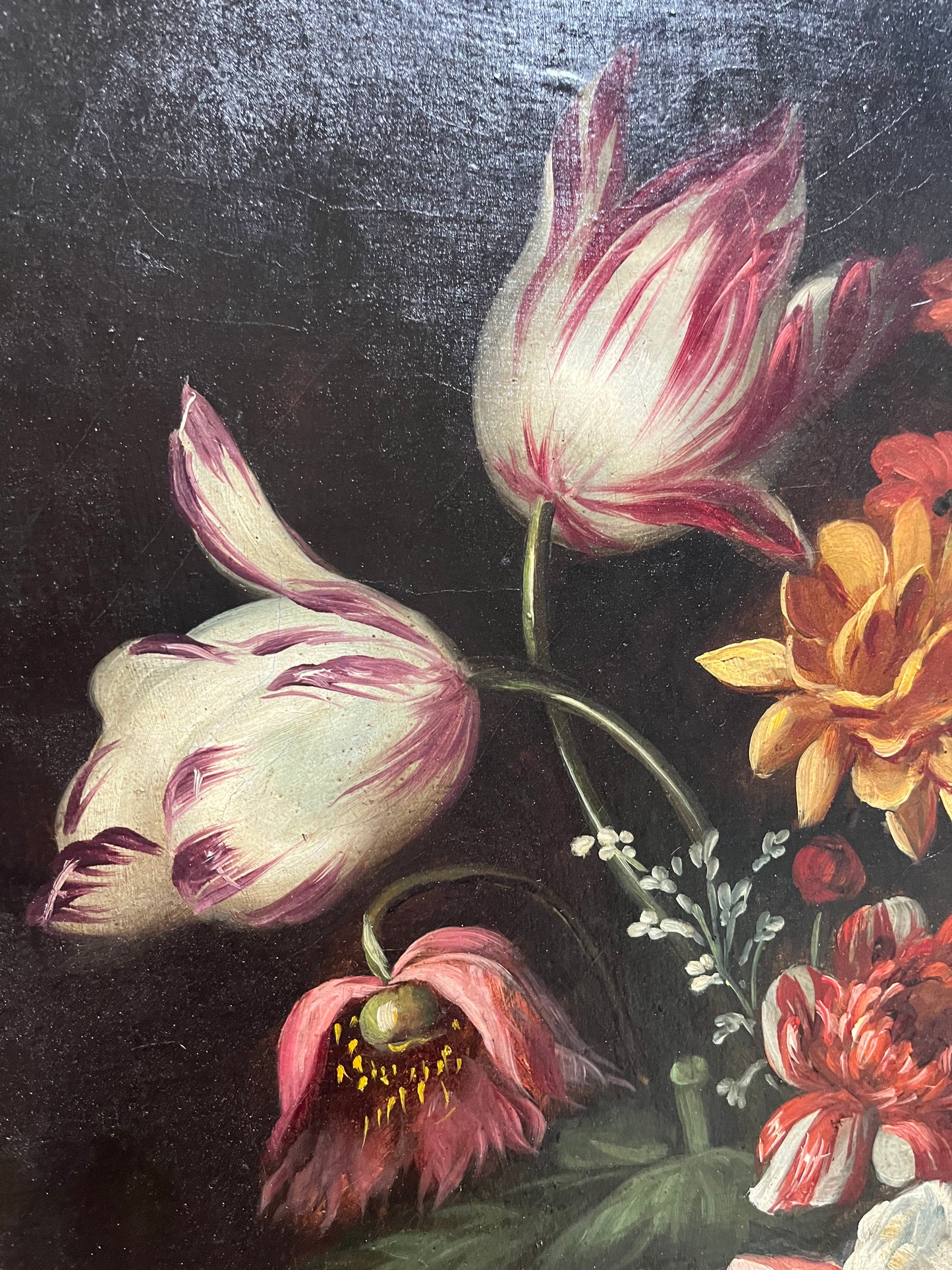 Antique floral still life of flowers