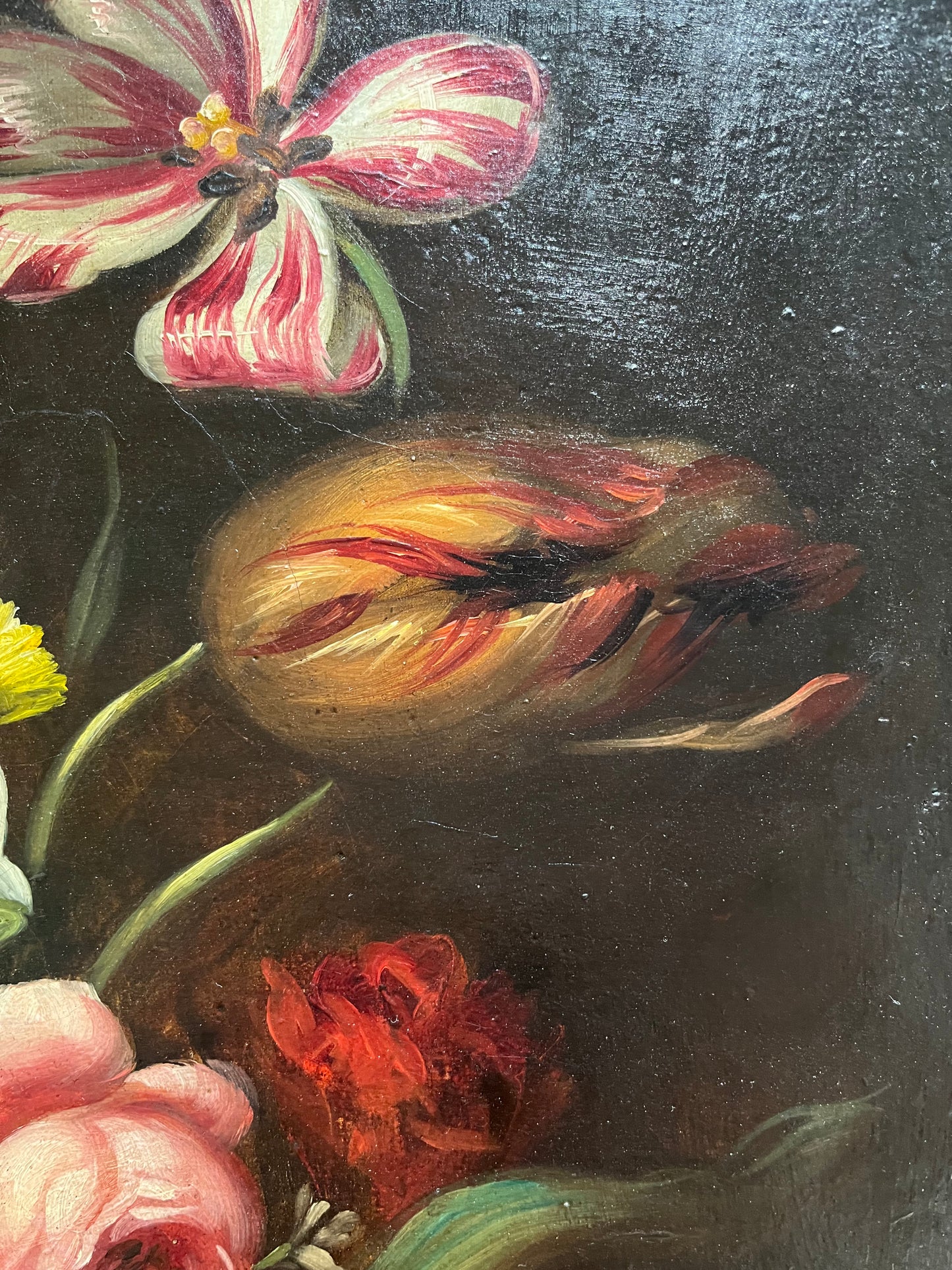 Antique floral still life of flowers