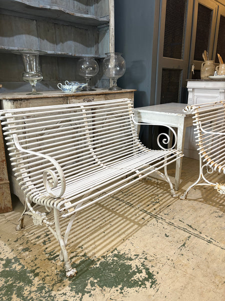 Antique French Arras garden bench