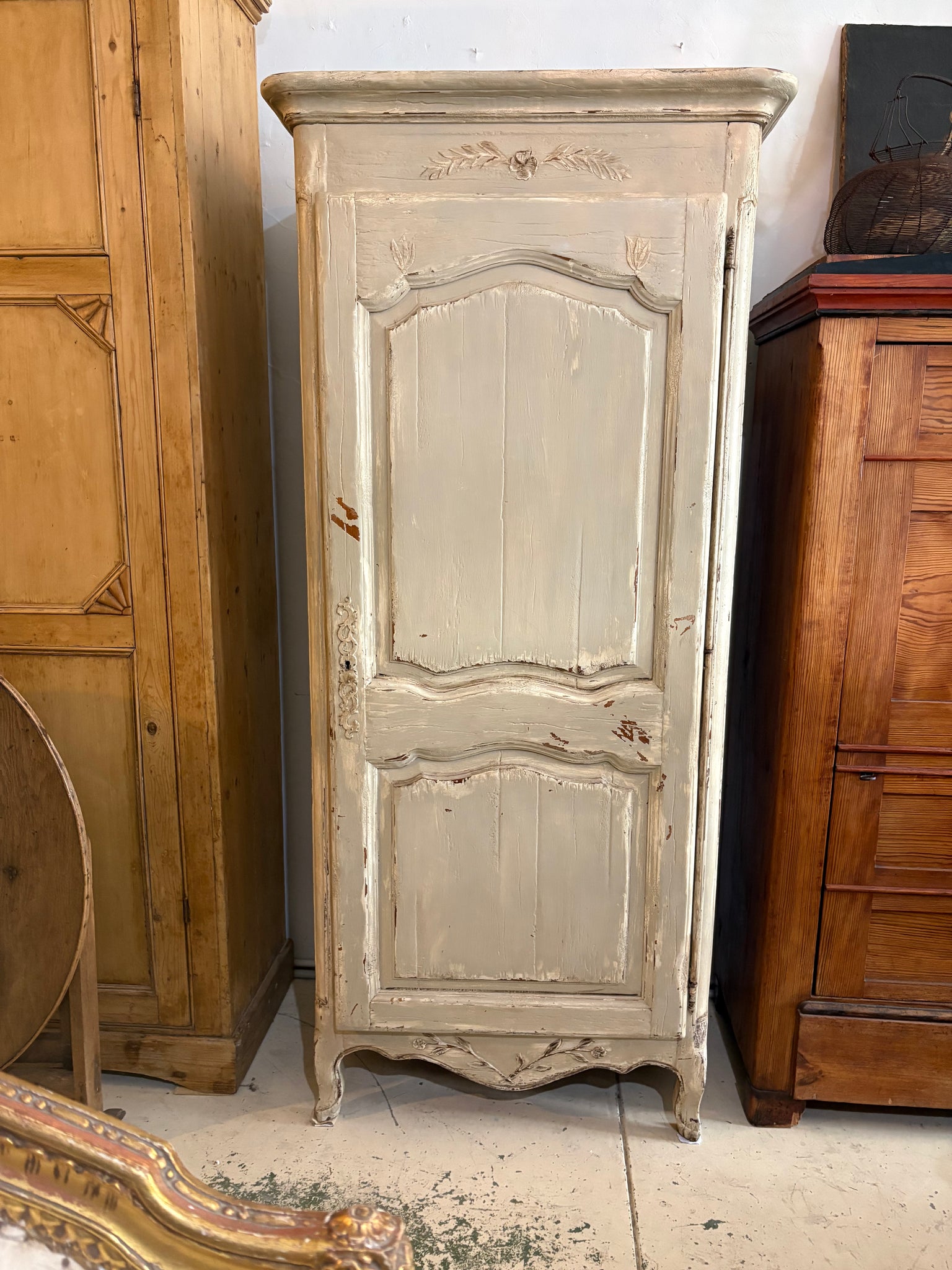Single door antique French armoire