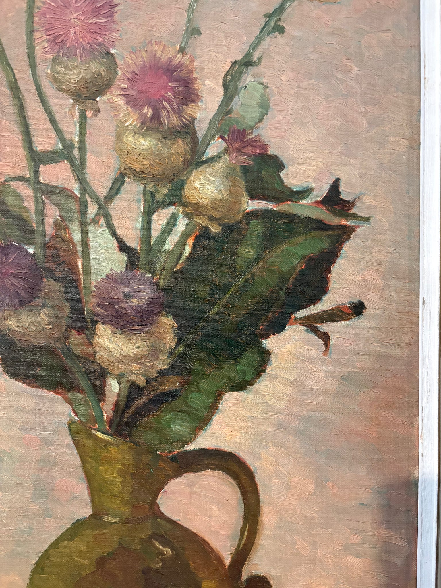 Antique still life of thistles