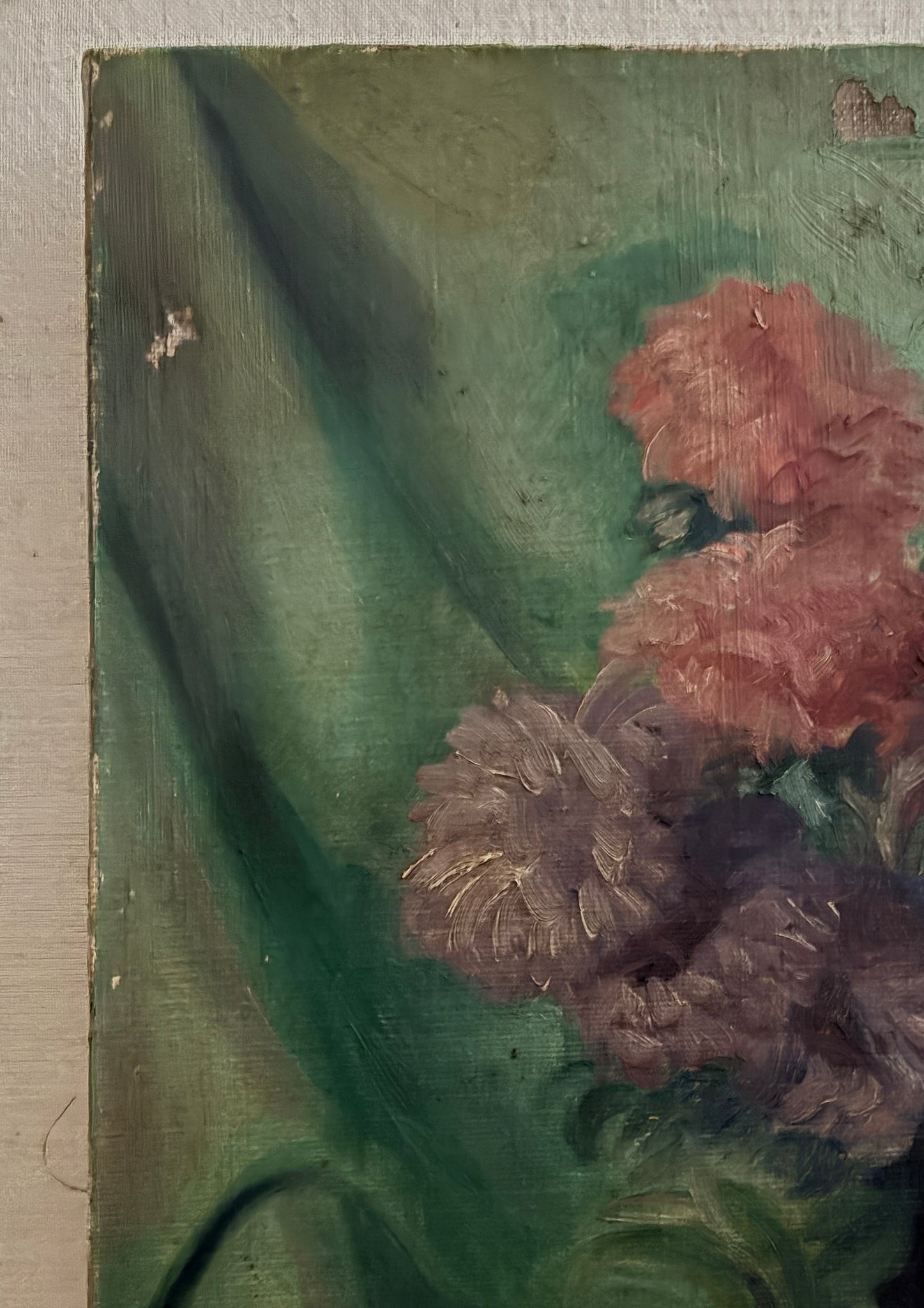 Still life of flowers &fruit