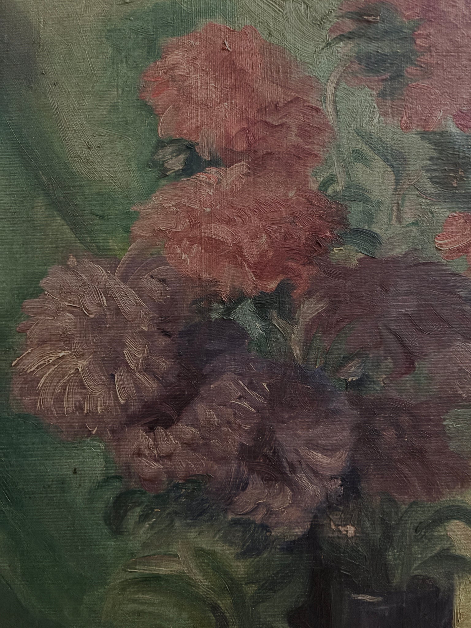 Still life of flowers &fruit