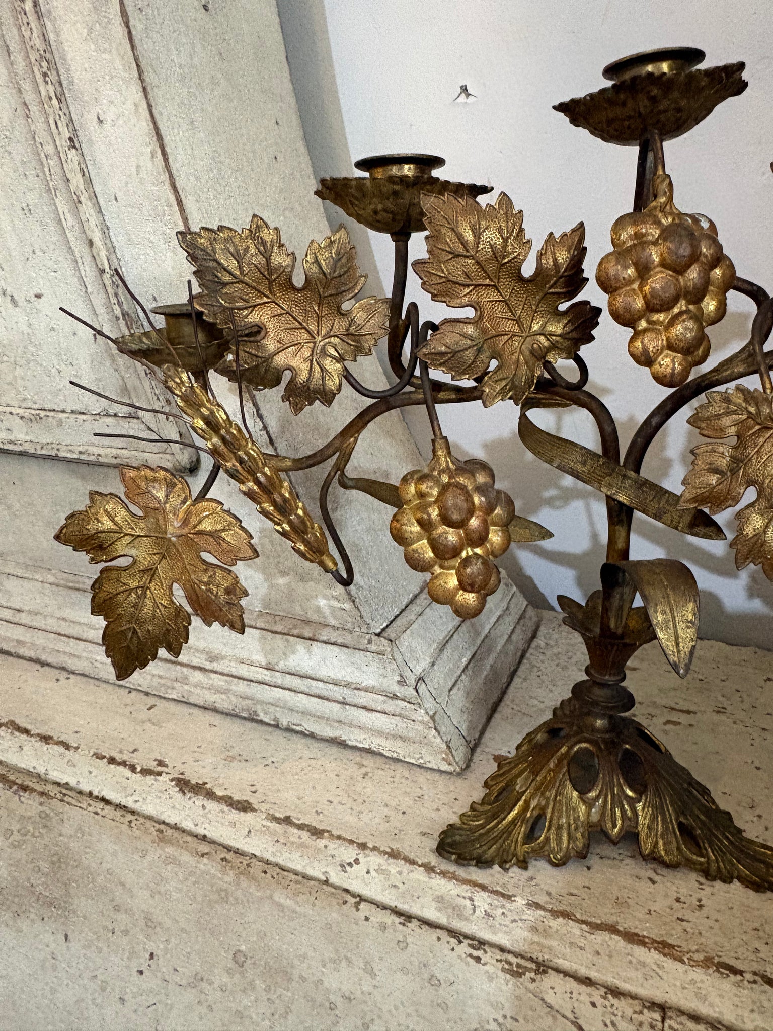 Antique French church candelabra