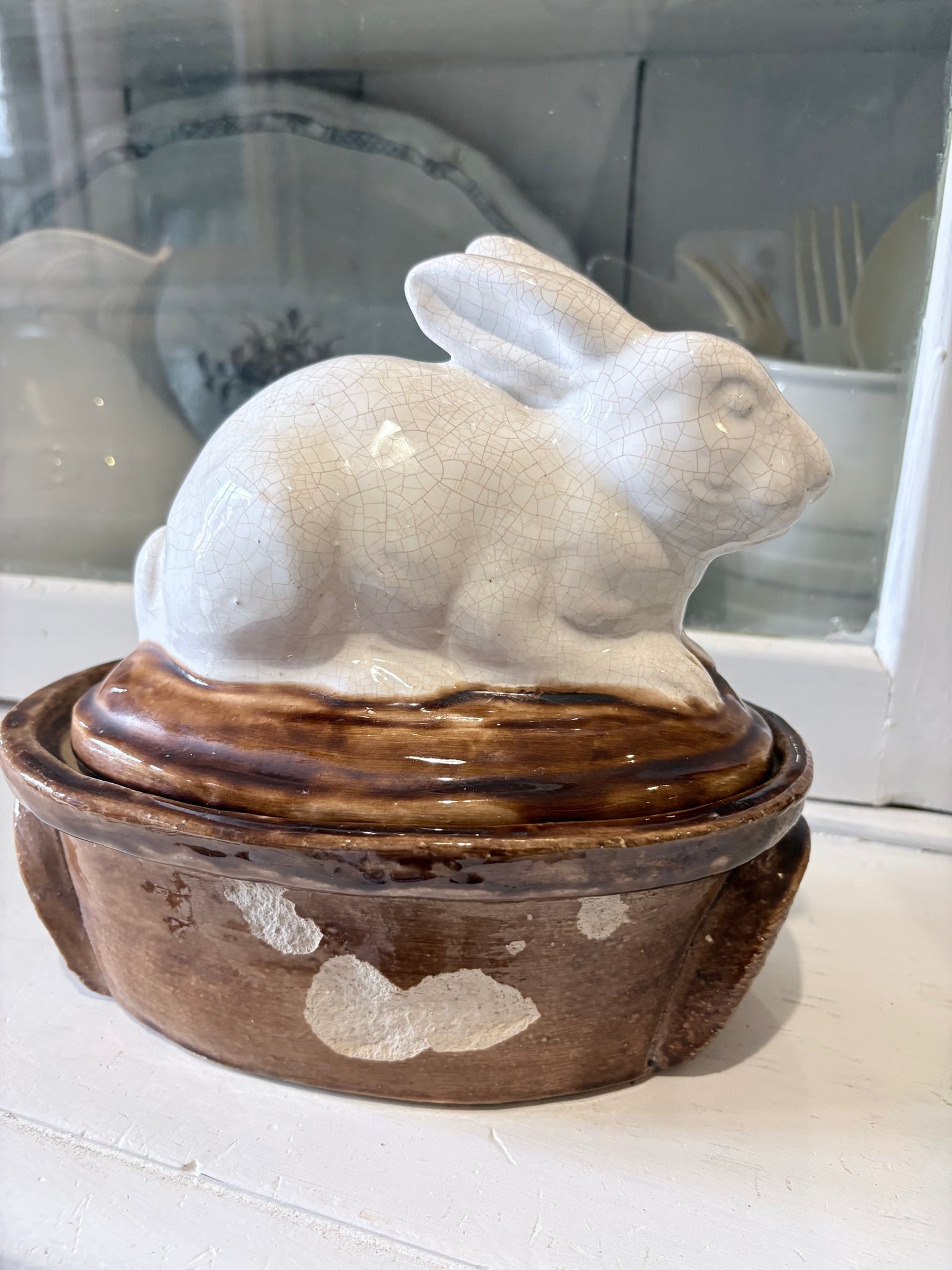Antique French Rabbit tureen