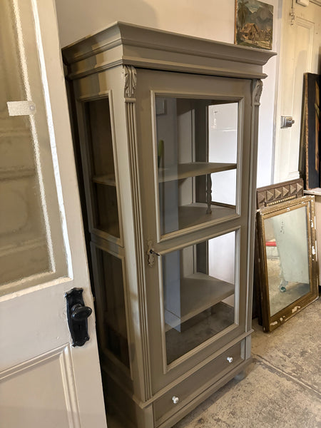 European pine display cupboard