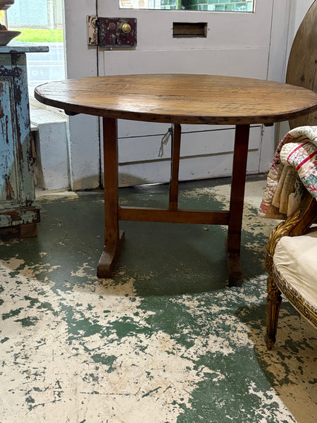 Antique oak French wine table