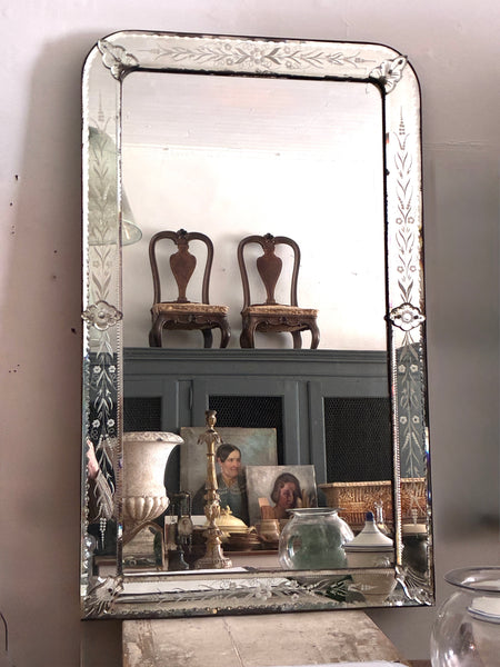 Large Antique Venetian Mirror
