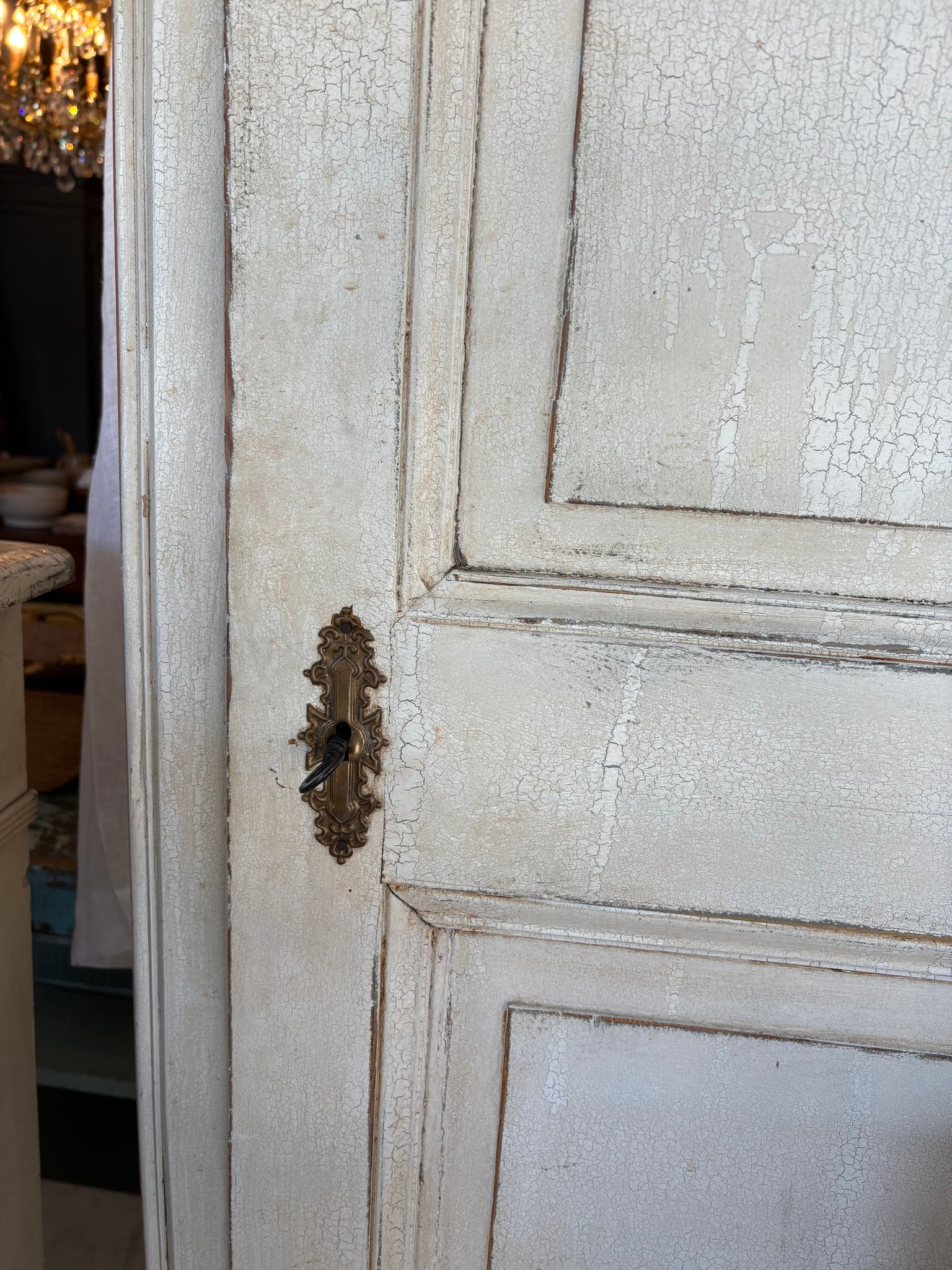 European painted armoire