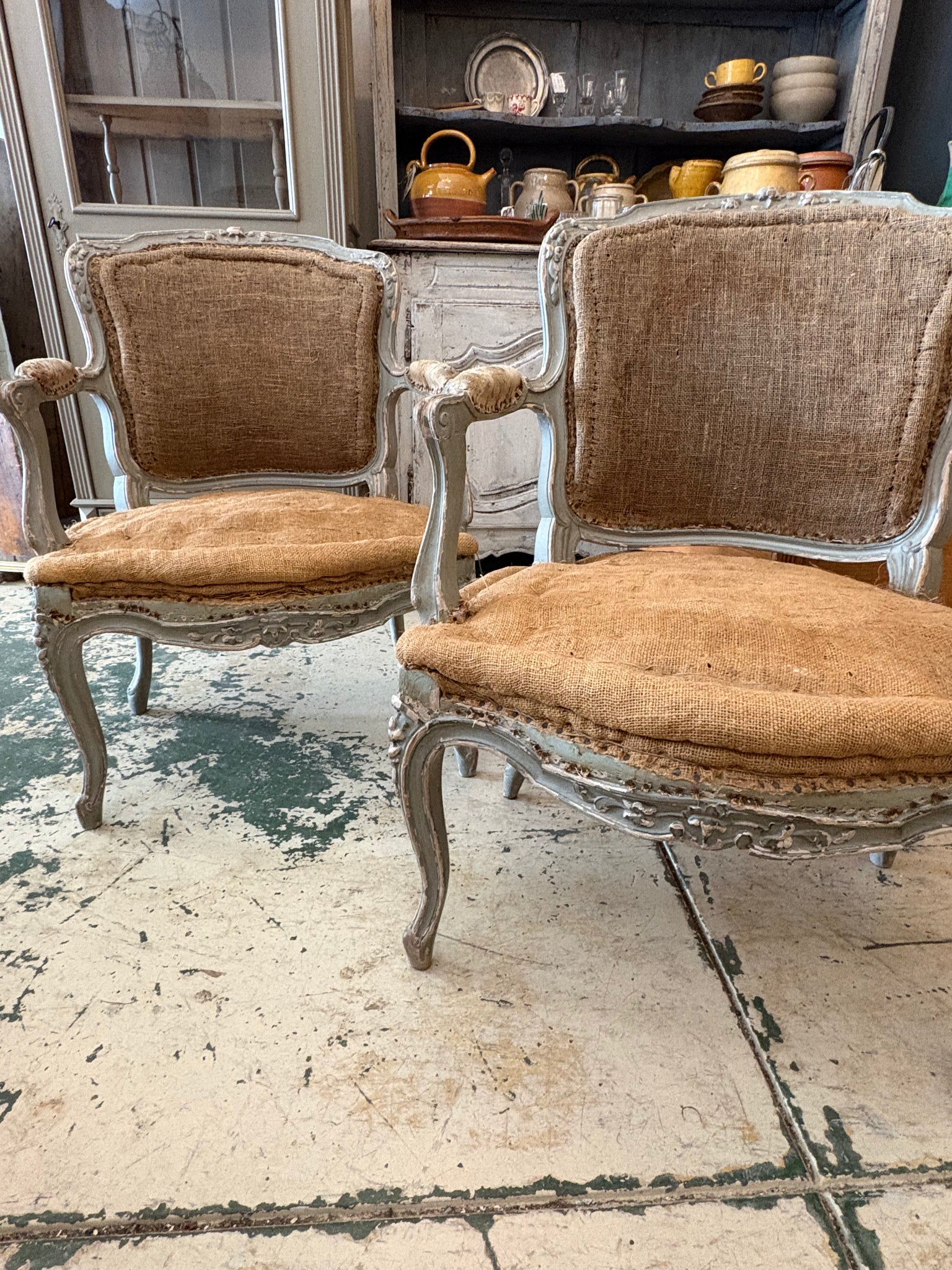 French antique armchair