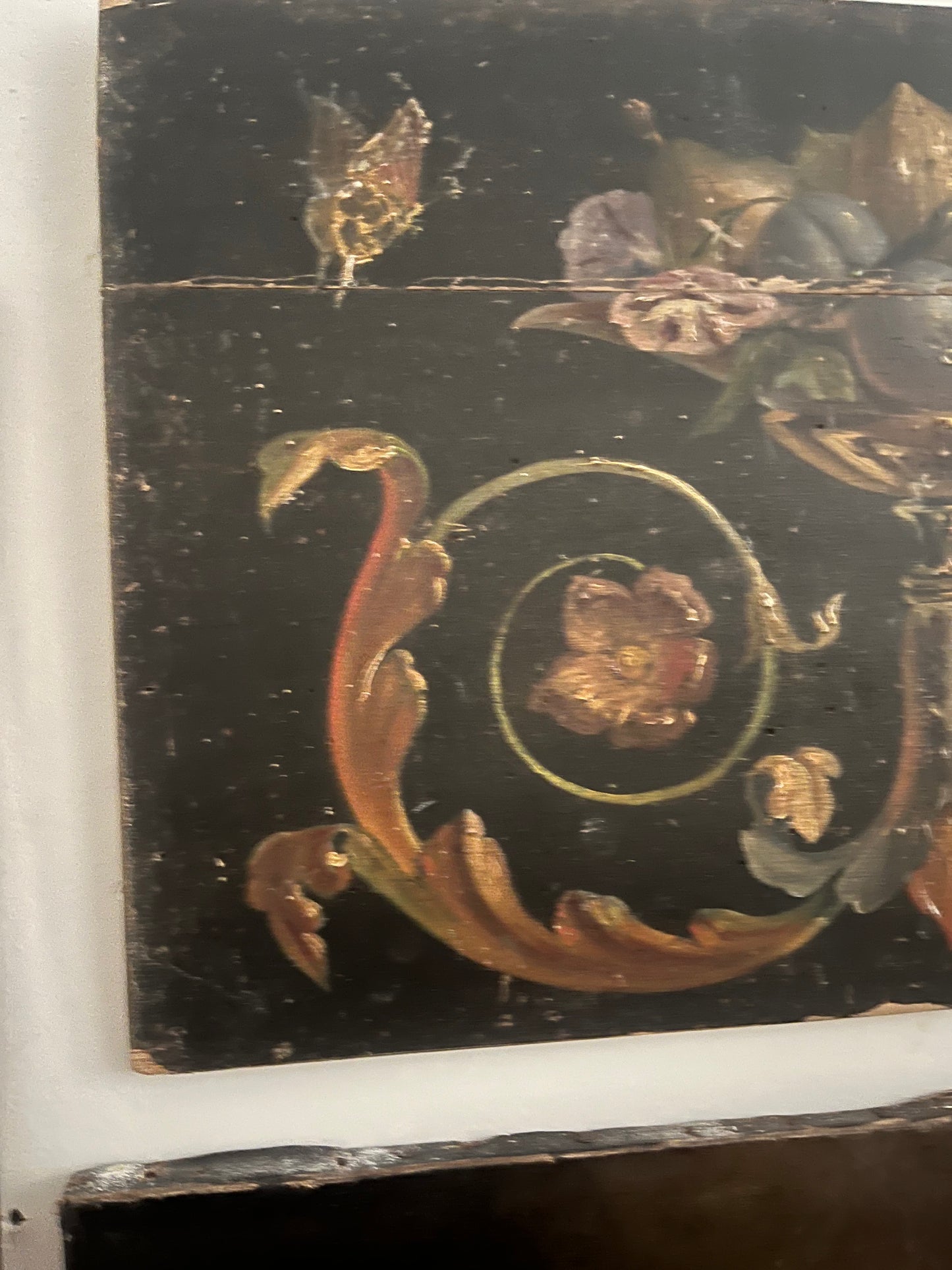 Antique Italian fresco panel