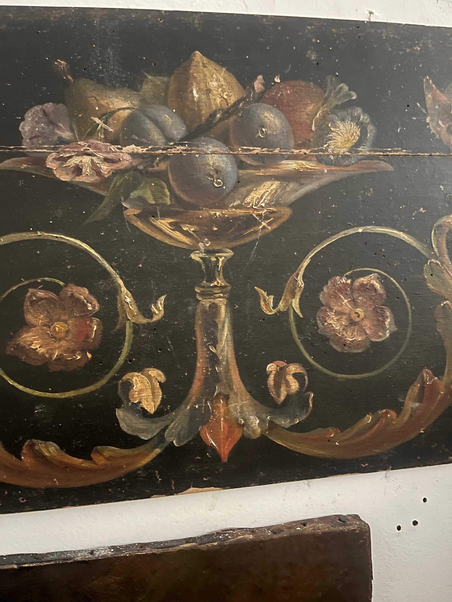 Antique Italian fresco panel