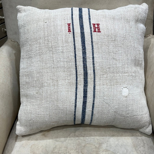 Grain sack cushion