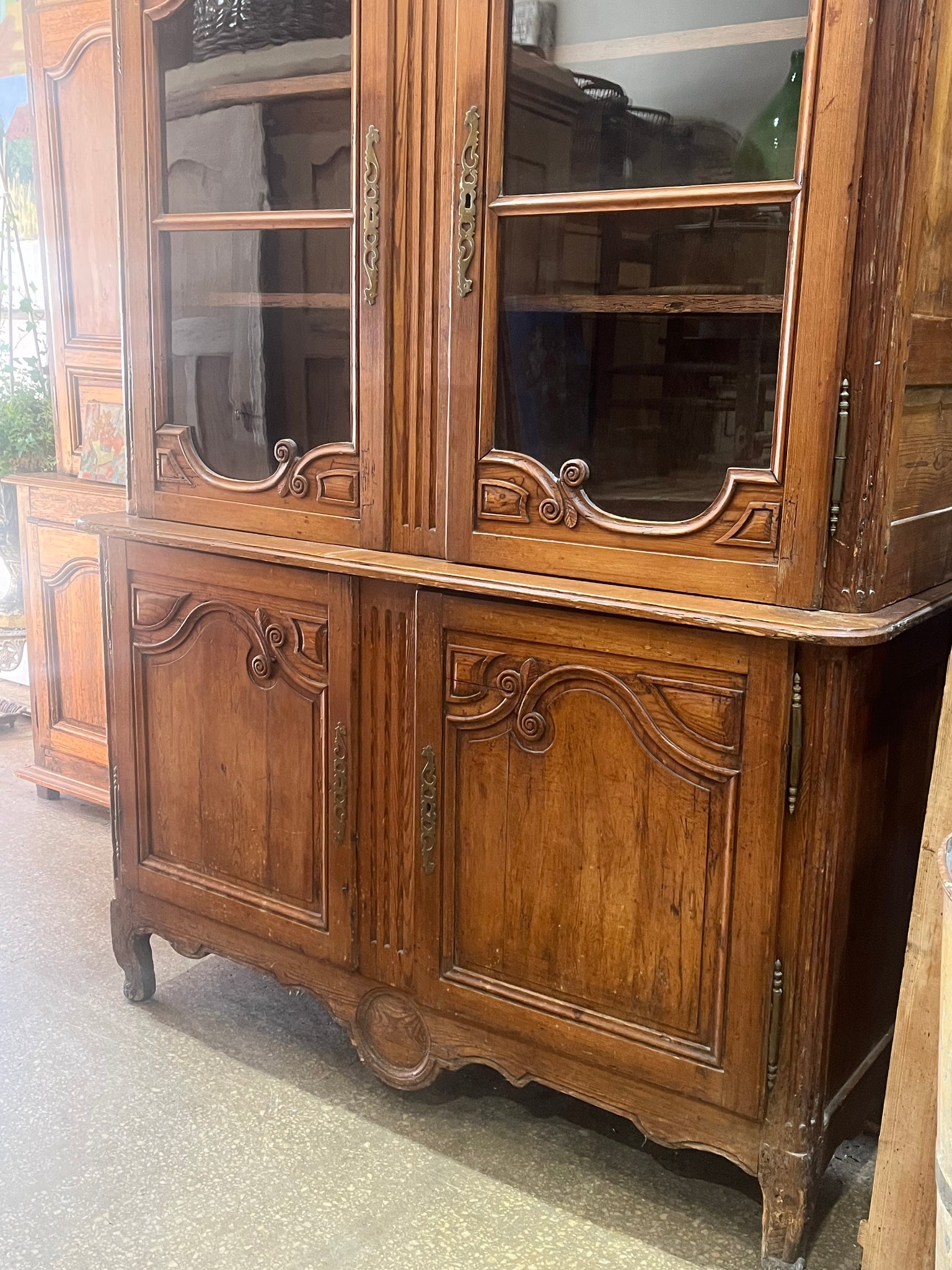 French antique book case