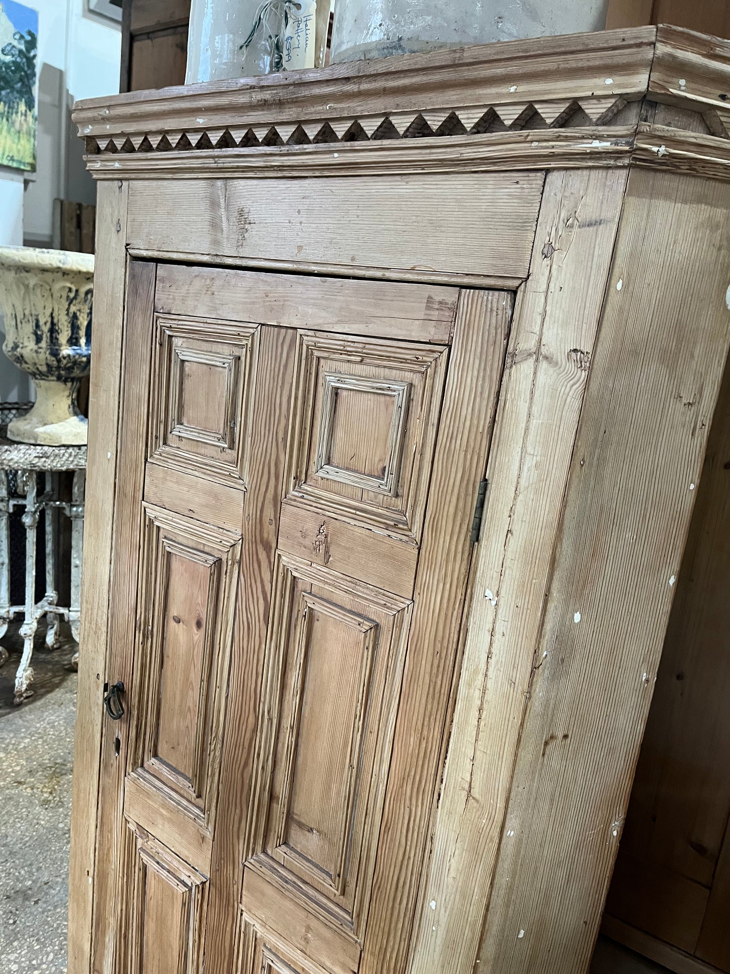 Georgian pine corner cupboard